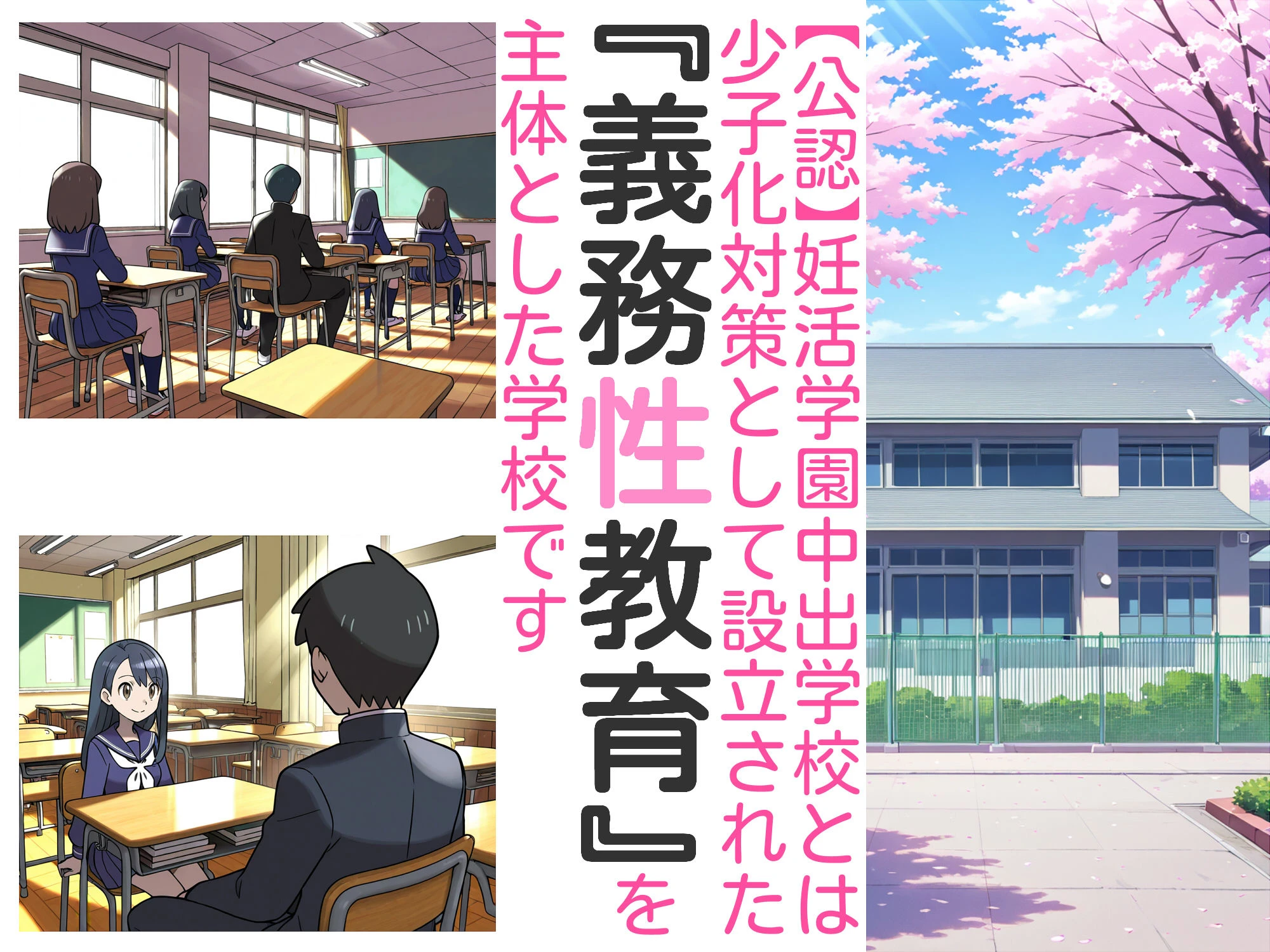 義務性教育〜妊娠すると卒業できる学校〜 2ページ