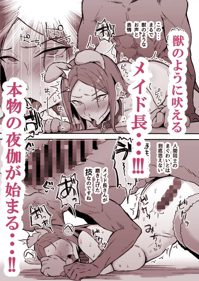 憧れの先輩メイド長の夜伽を見学 7ページ