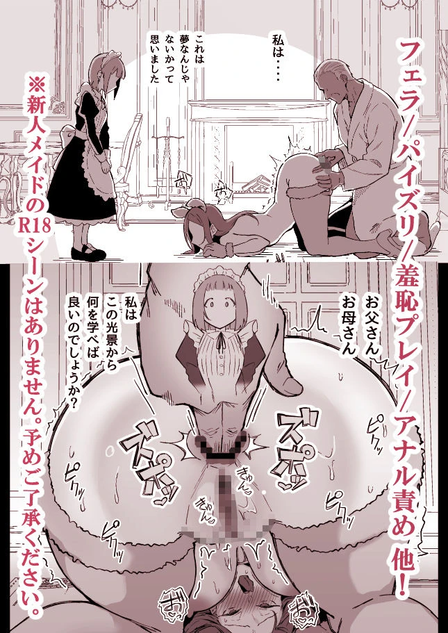 憧れの先輩メイド長の夜伽を見学 8ページ