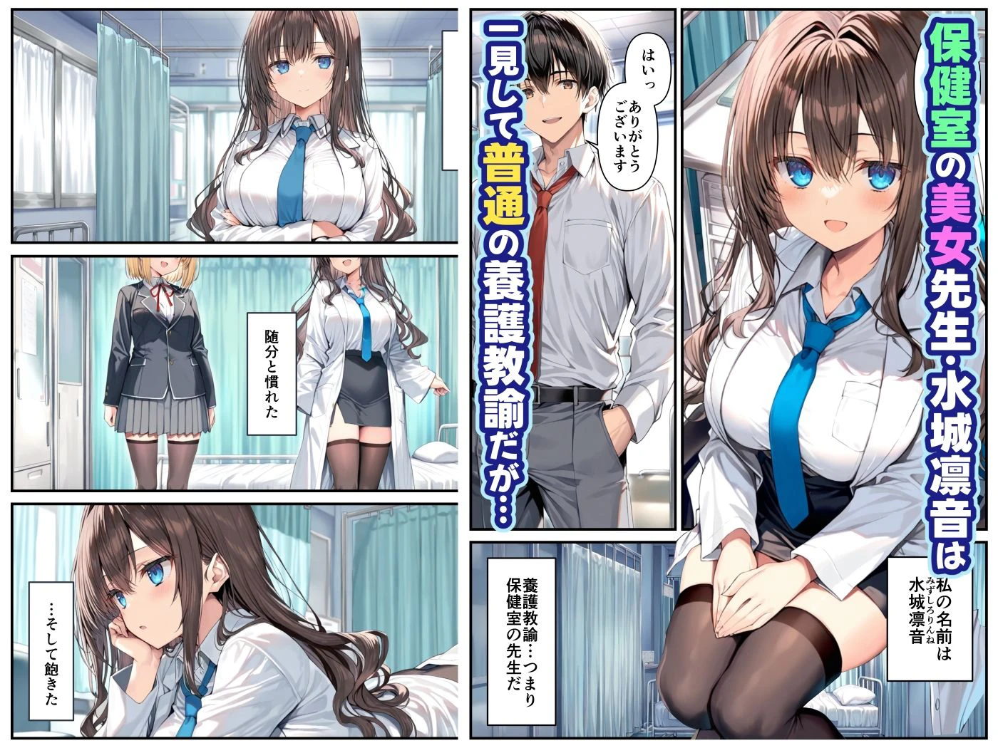 クールぶってるドスケベ保健室の先生が、男子生徒のデカチンポに敗北絶頂潮吹きする話。 2ページ