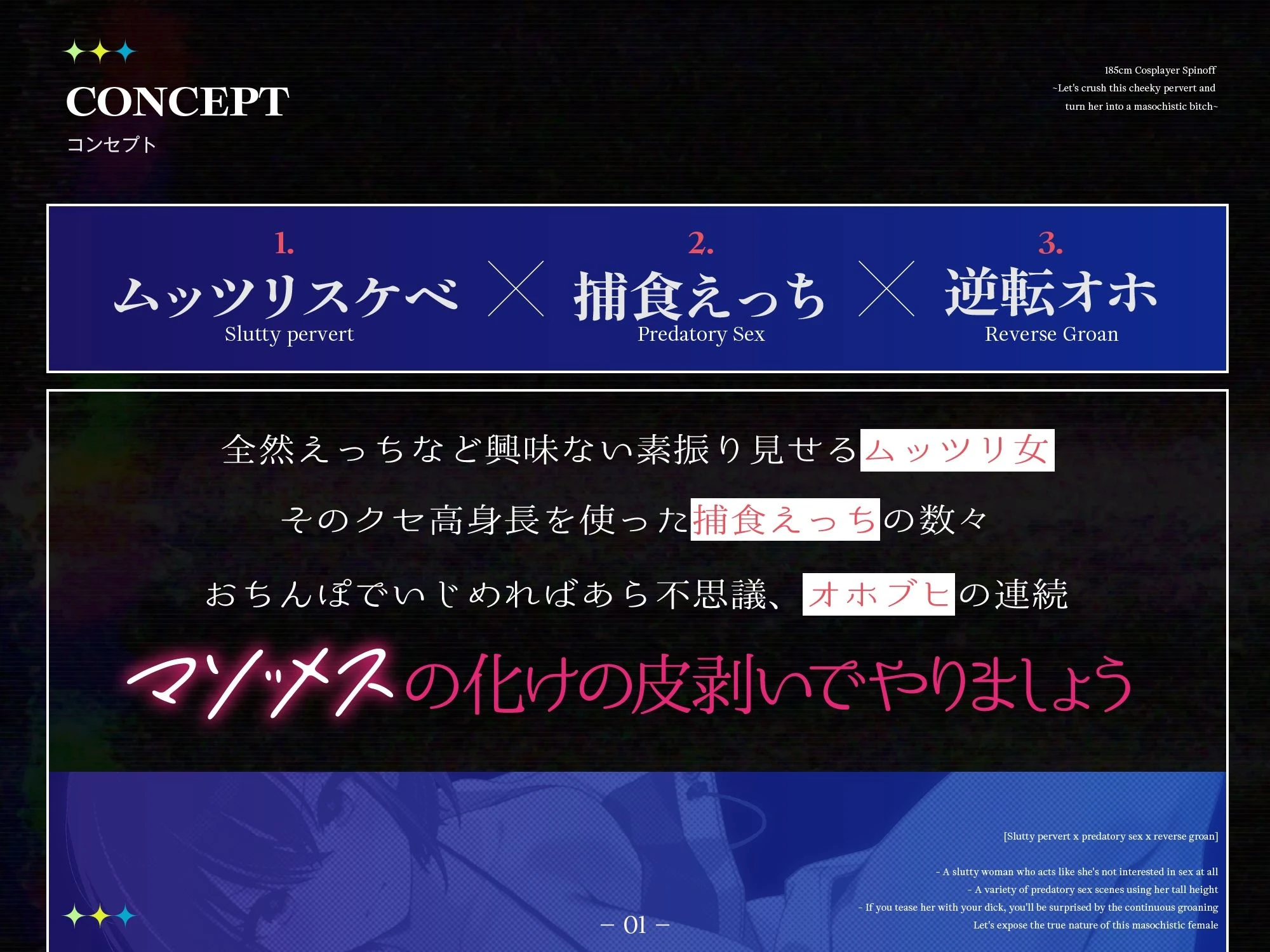 【長身女逆レ●プ→チン堕ち/ドスケベ事後差分イラスト】185cmコスプレイヤースピンオフ〜生意気なムッツリスケベはハメ潰してオホらせてマゾメスにしちまえ〜 2ページ