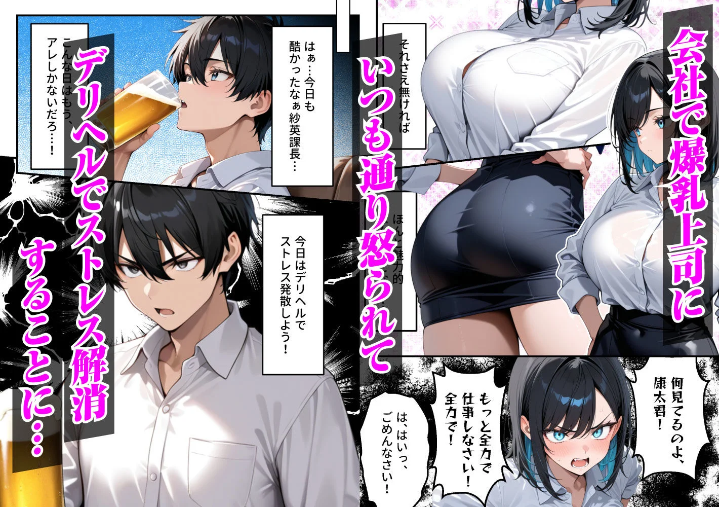 デリヘル呼んだらいじわるな上司が来た 2ページ