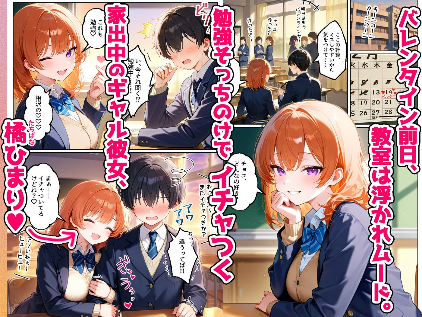家出してきたクラスの人気ギャルが彼女になったらバレンタインに何度も中出しHさせてくれた話 2ページ