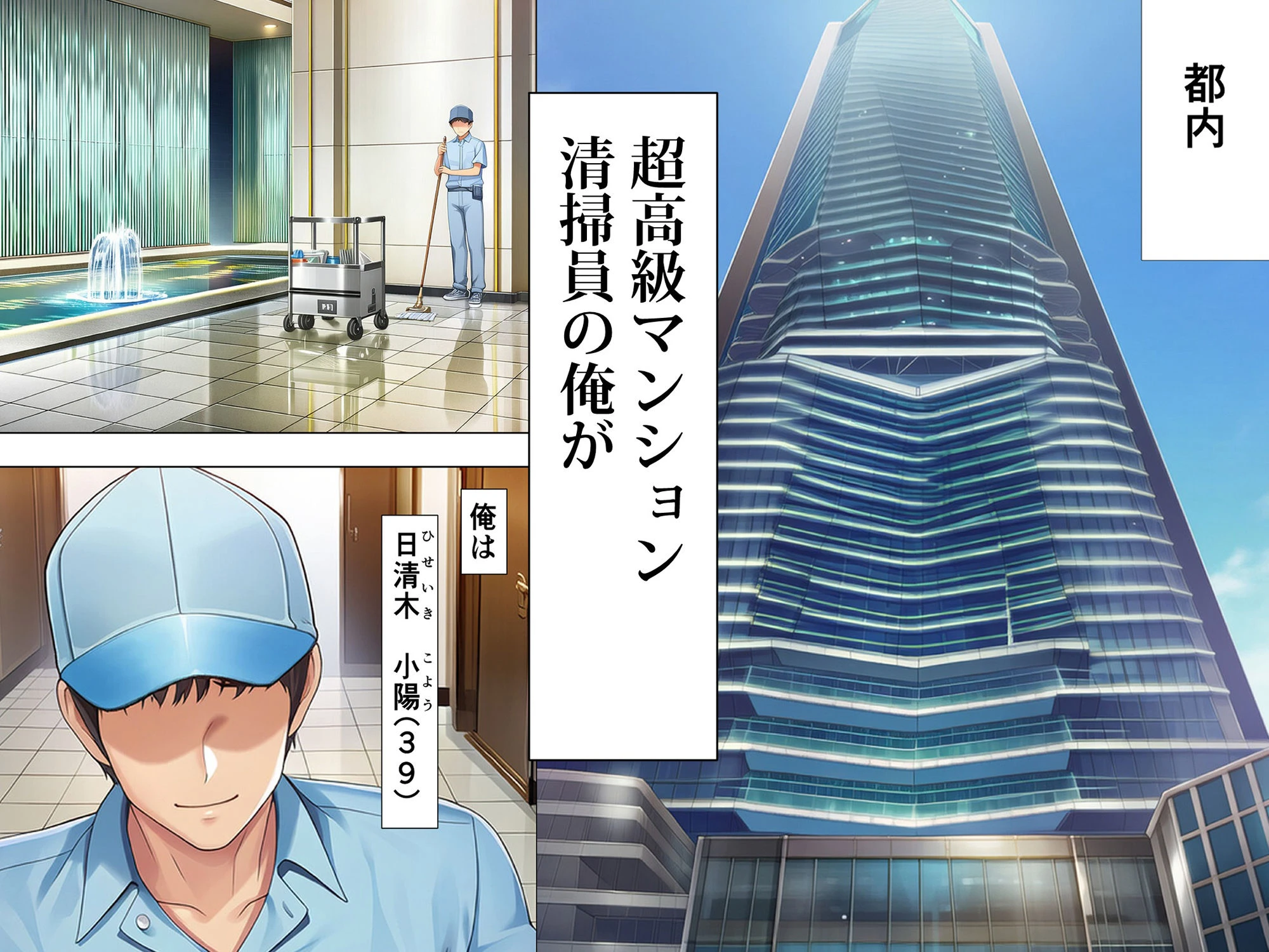 超高級マンション清掃員の俺、仕事ついでにハイスペ美人居住者たちの愚痴を聞いていたら完全合意の中出しハーレム生活を送ってしまう エロ漫画 無料