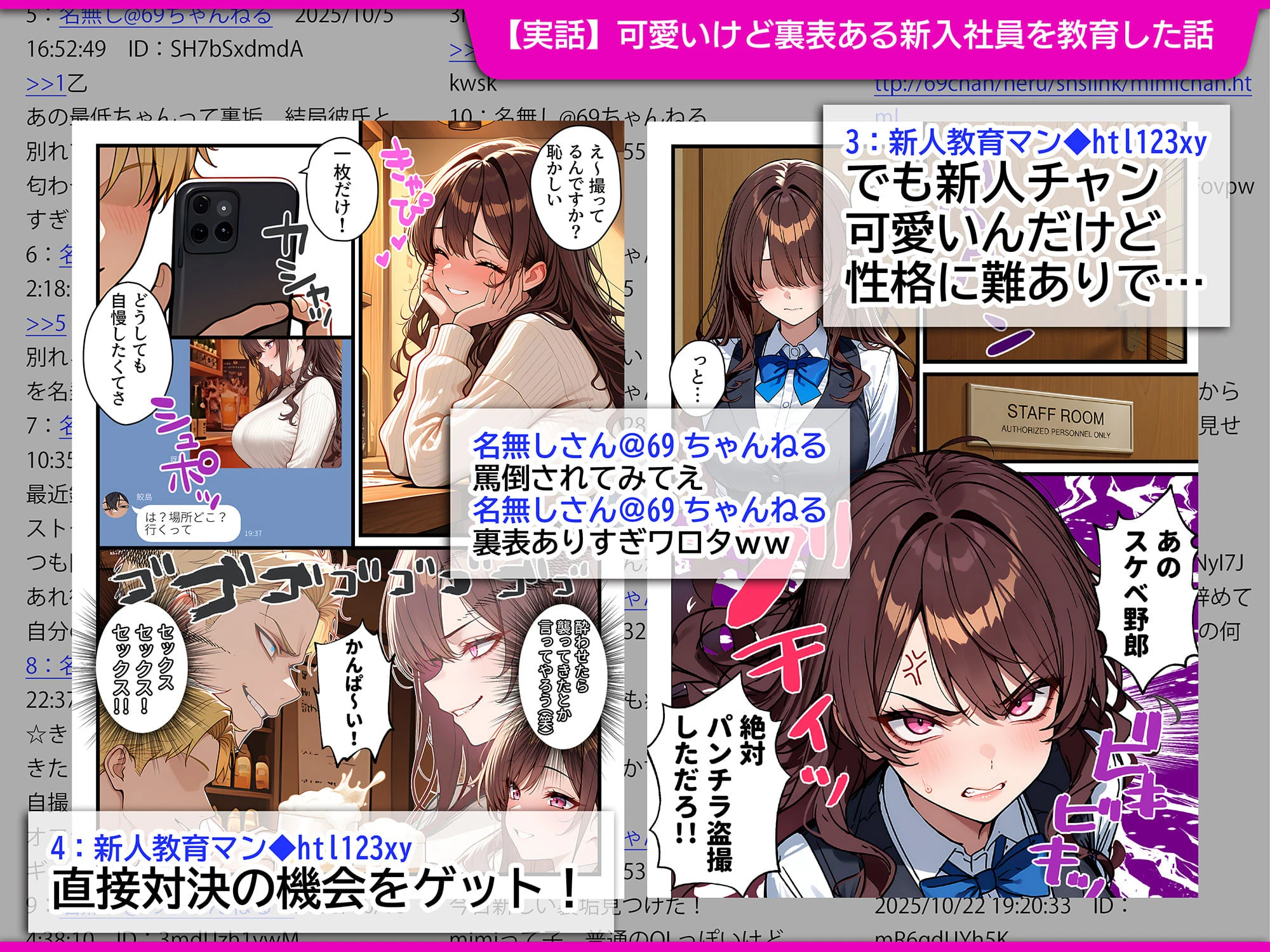 地味でブスだと思ってた新人清掃員の裏垢特定 粘着SEXで彼氏と別れさせた物語 裏ルート 2ページ