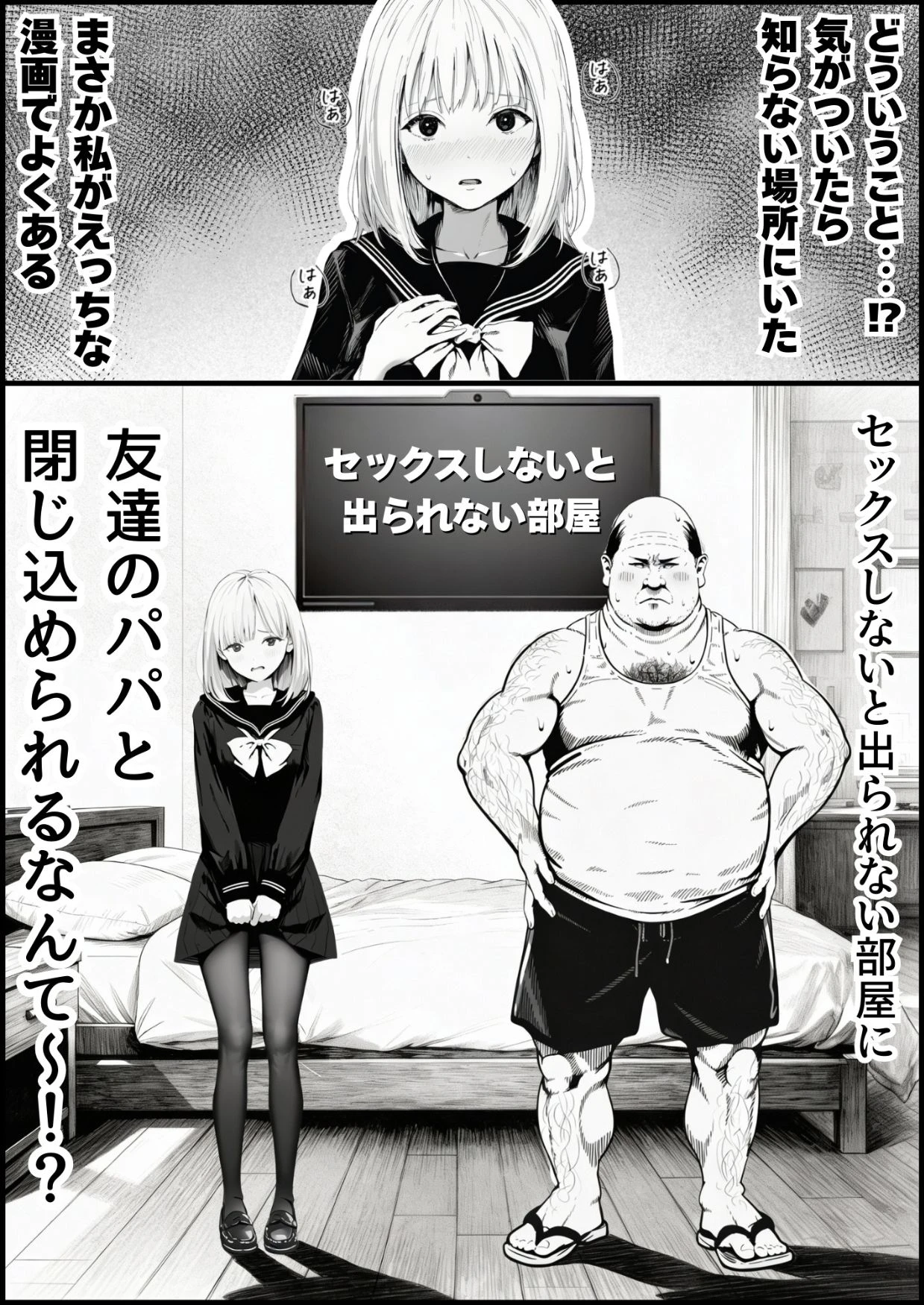 セックスしないと出られない部屋に親友のパパと閉じ込められたんですけど〜！？ エロ漫画 無料