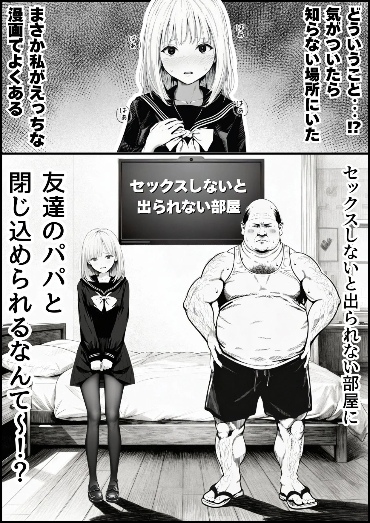 セックスしないと出られない部屋に親友のパパと閉じ込められたんですけど〜!? 2ページ