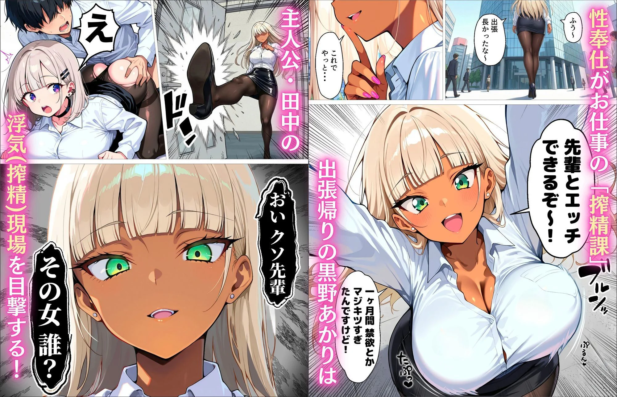 新卒の黒ギャルとダウナーギャルが「2人で」搾精してくれる話 2ページ