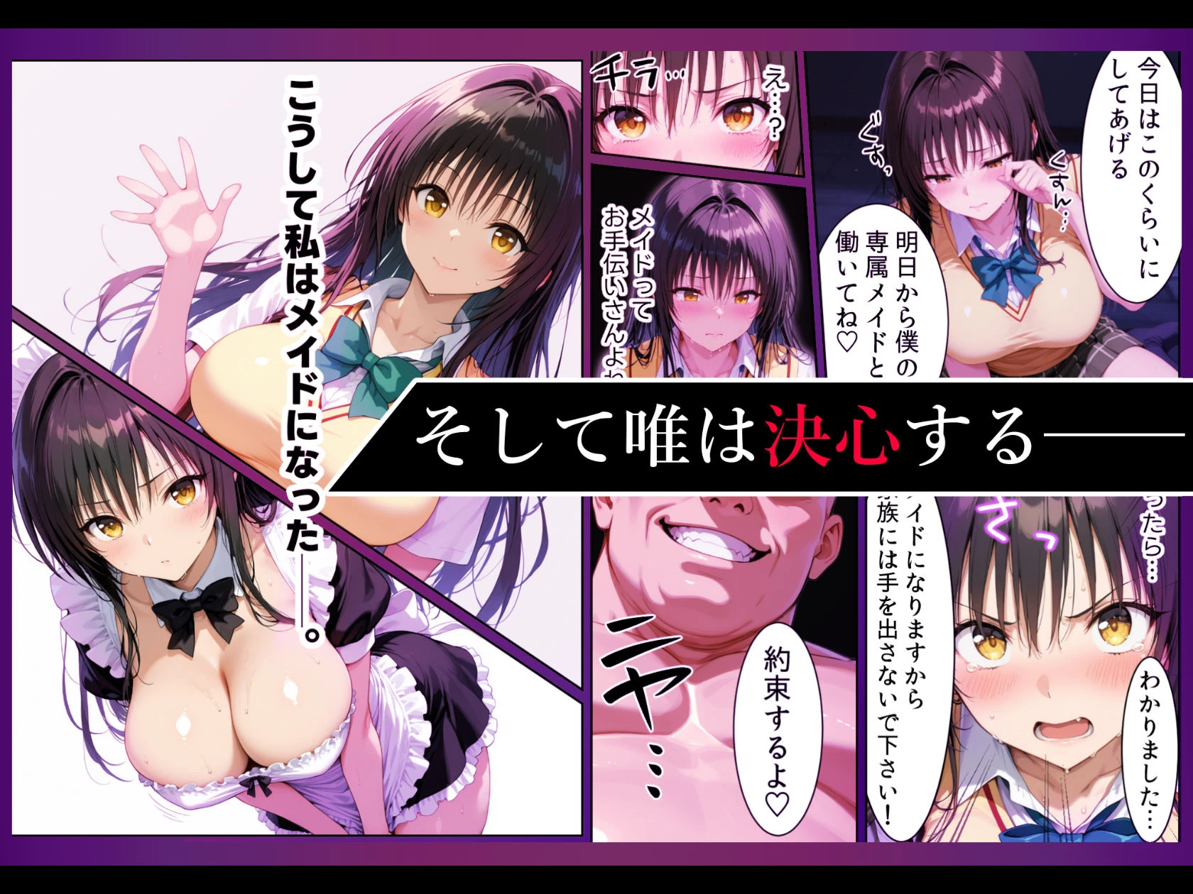 突然メイドにさせられご主人様の調教で完全服従する話 4ページ