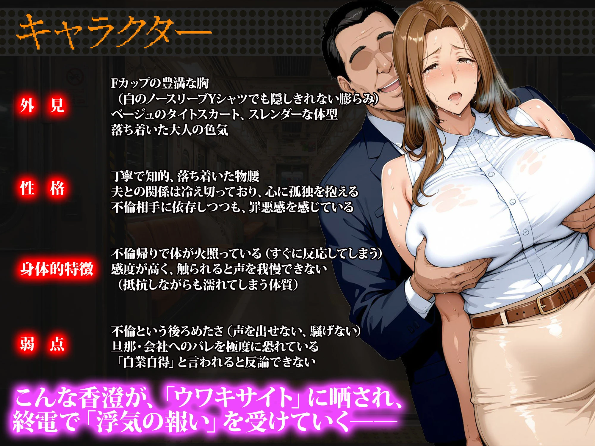 痴●電車完全再現〜ウワキサイトに晒された不倫雌親〜 7ページ