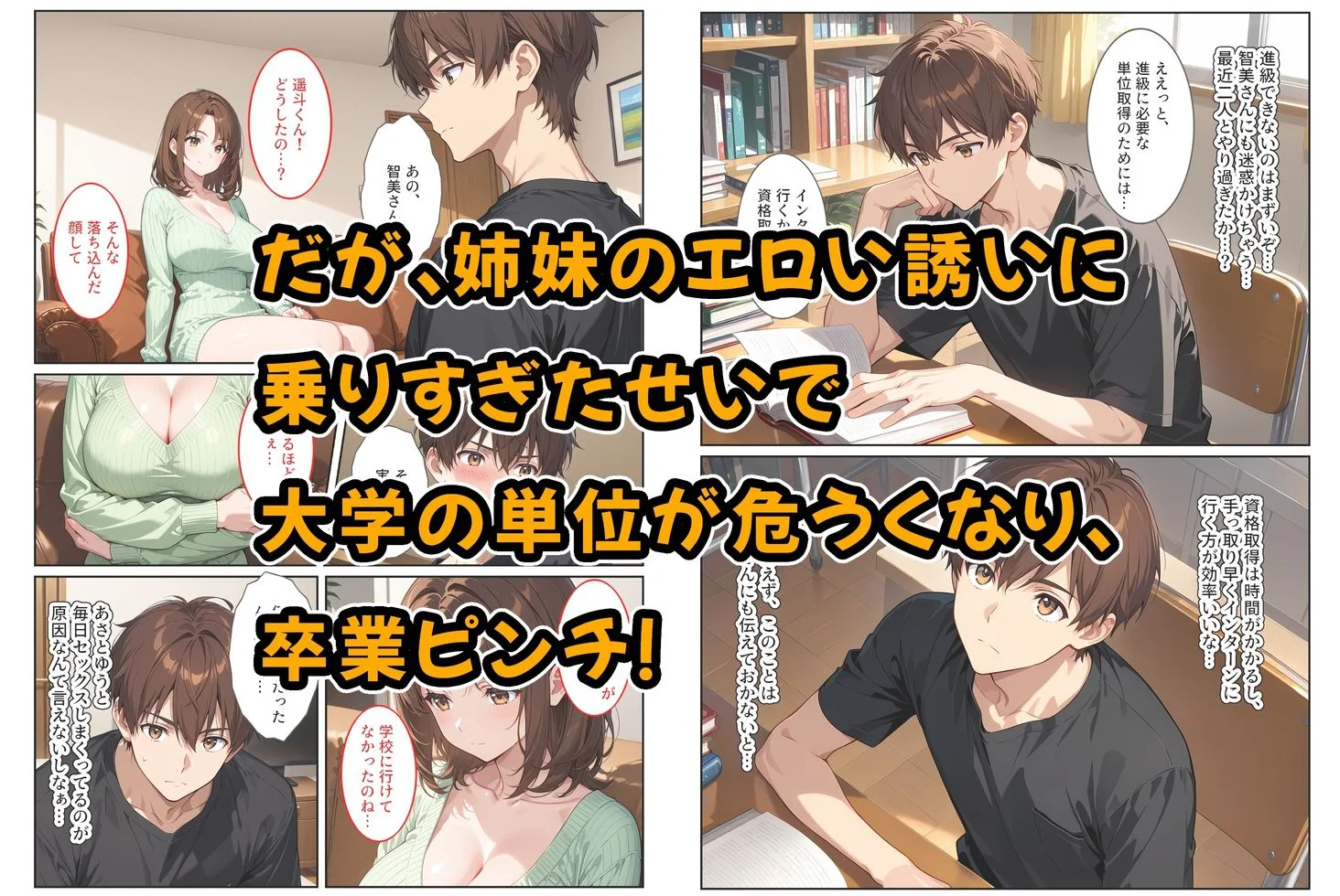 養子になったら爆乳義母と双子義妹に誘惑されて中出しセックスしています！〜母娘ハーレム編〜 3ページ