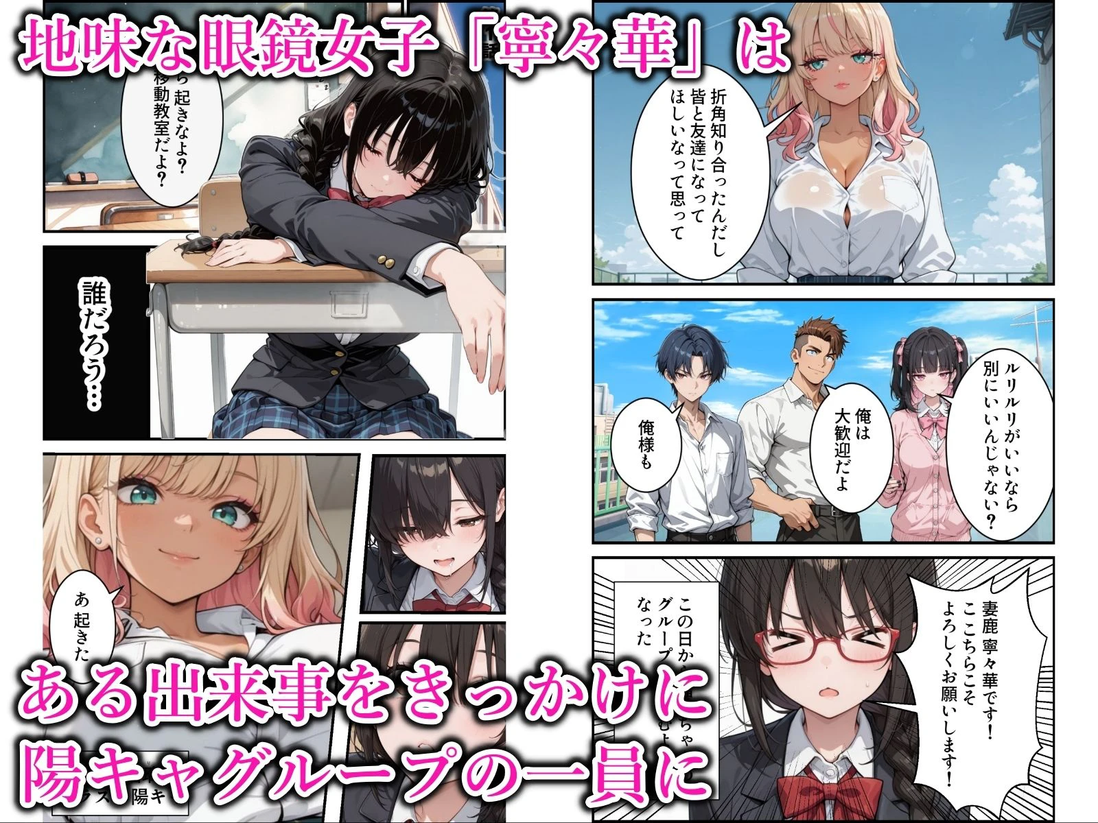 地味な爆乳陰キャがビッチギャルに堕ちる話 2ページ