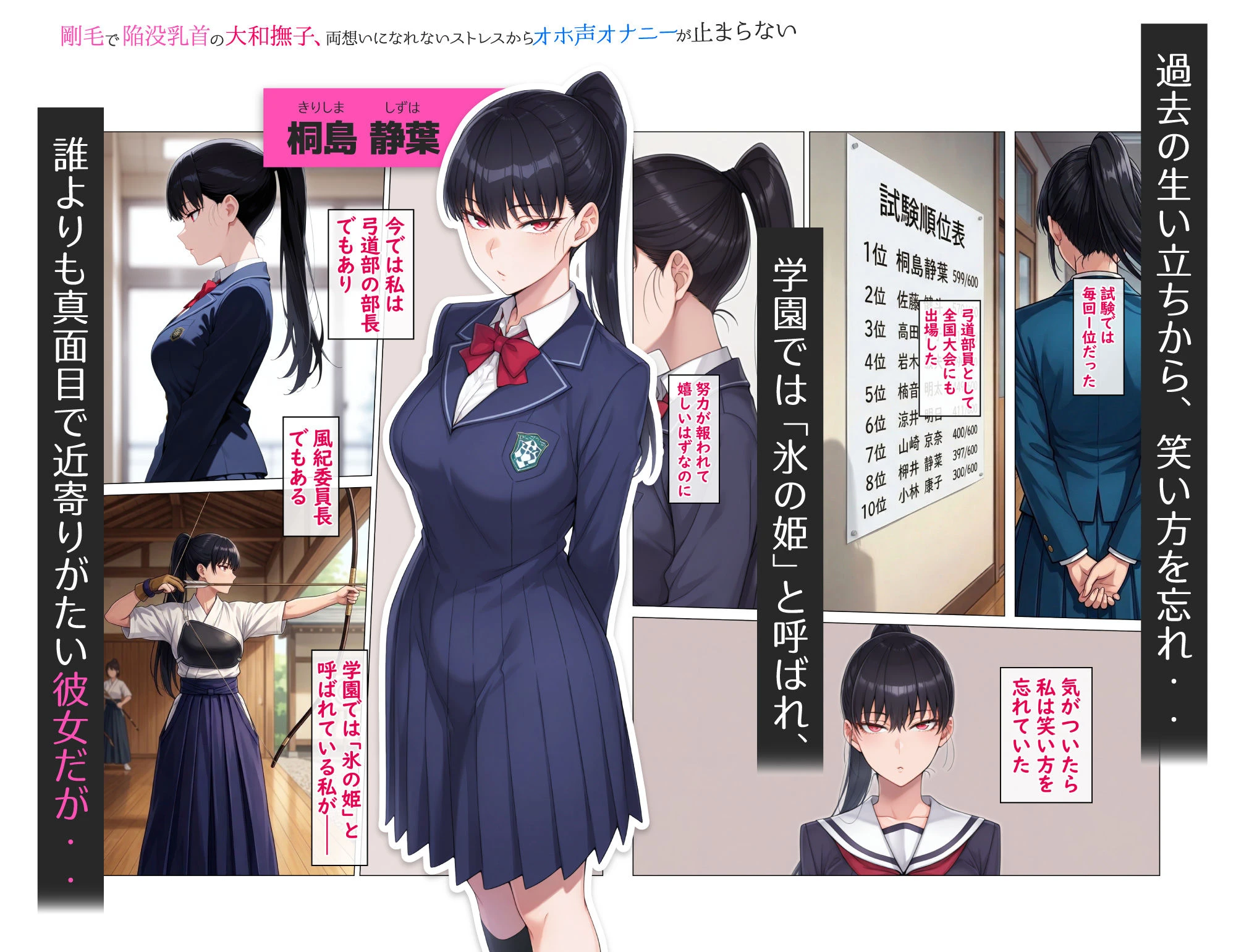 剛毛で陥没乳首の大和撫子、両想いになれないストレスからオホ声オナニーが止まらない 3ページ