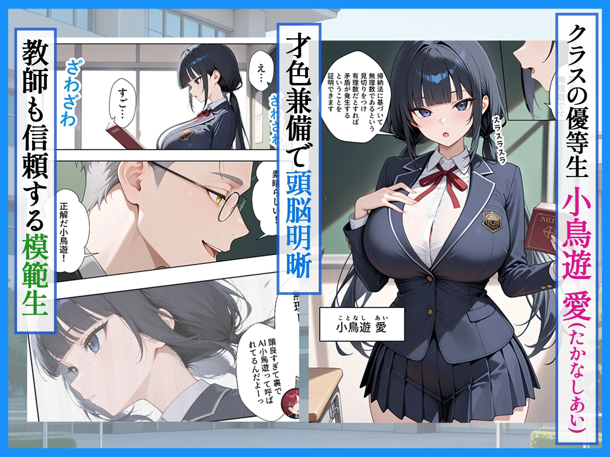 優等生の裏の顔 大好きな先生の弱味を握って寸止めの果てに中出しさせる話 2ページ