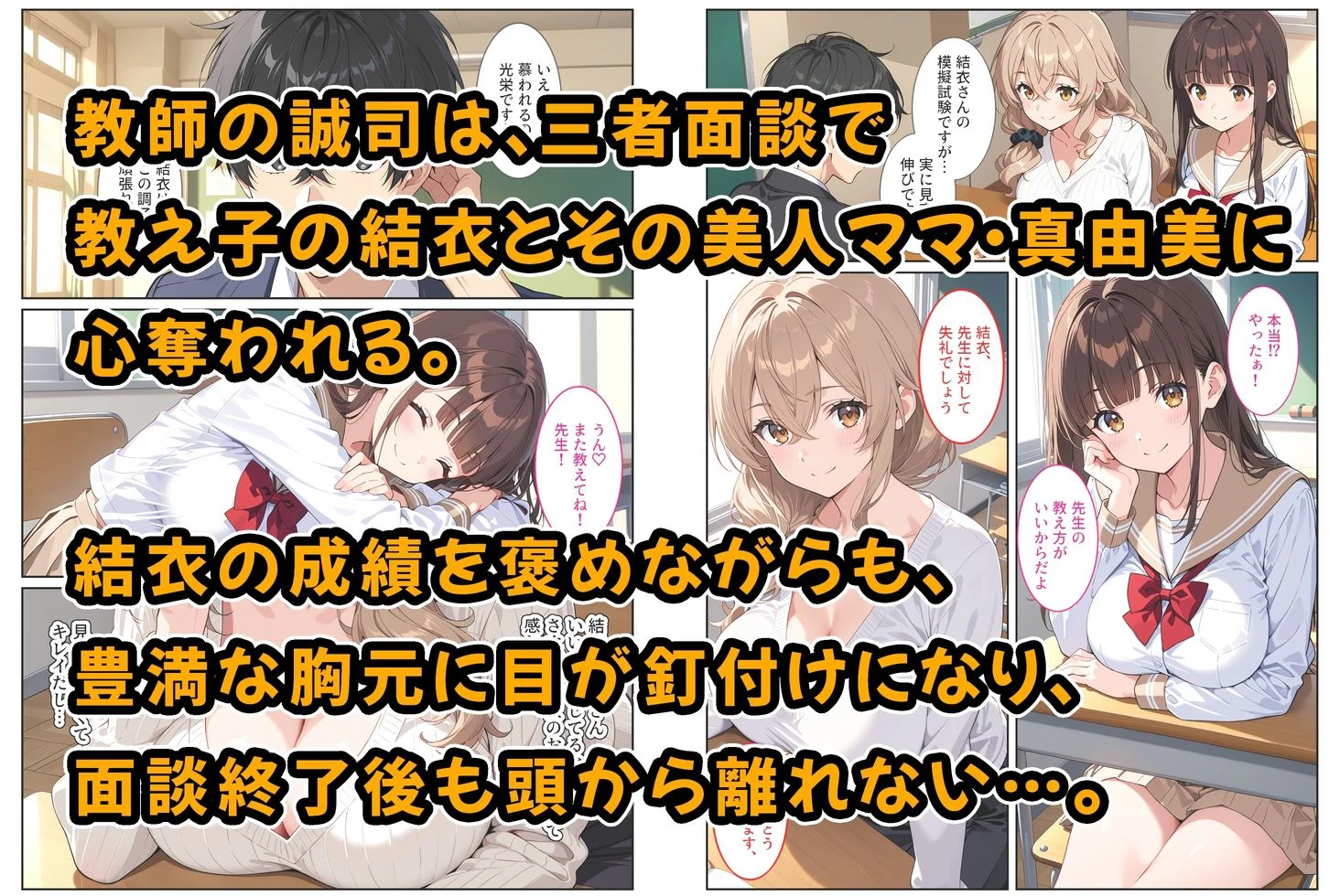 デリヘル呼んだら教え子のママが来たので孕ませました〜娘も一緒に種付けて腹ボテ家族に〜 2ページ