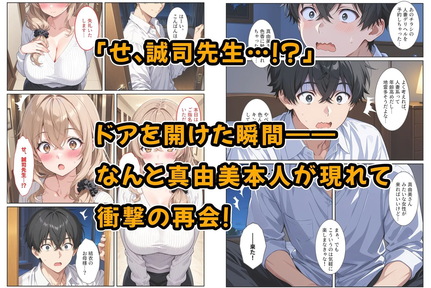 デリヘル呼んだら教え子のママが来たので孕ませました〜娘も一緒に種付けて腹ボテ家族に〜 4ページ