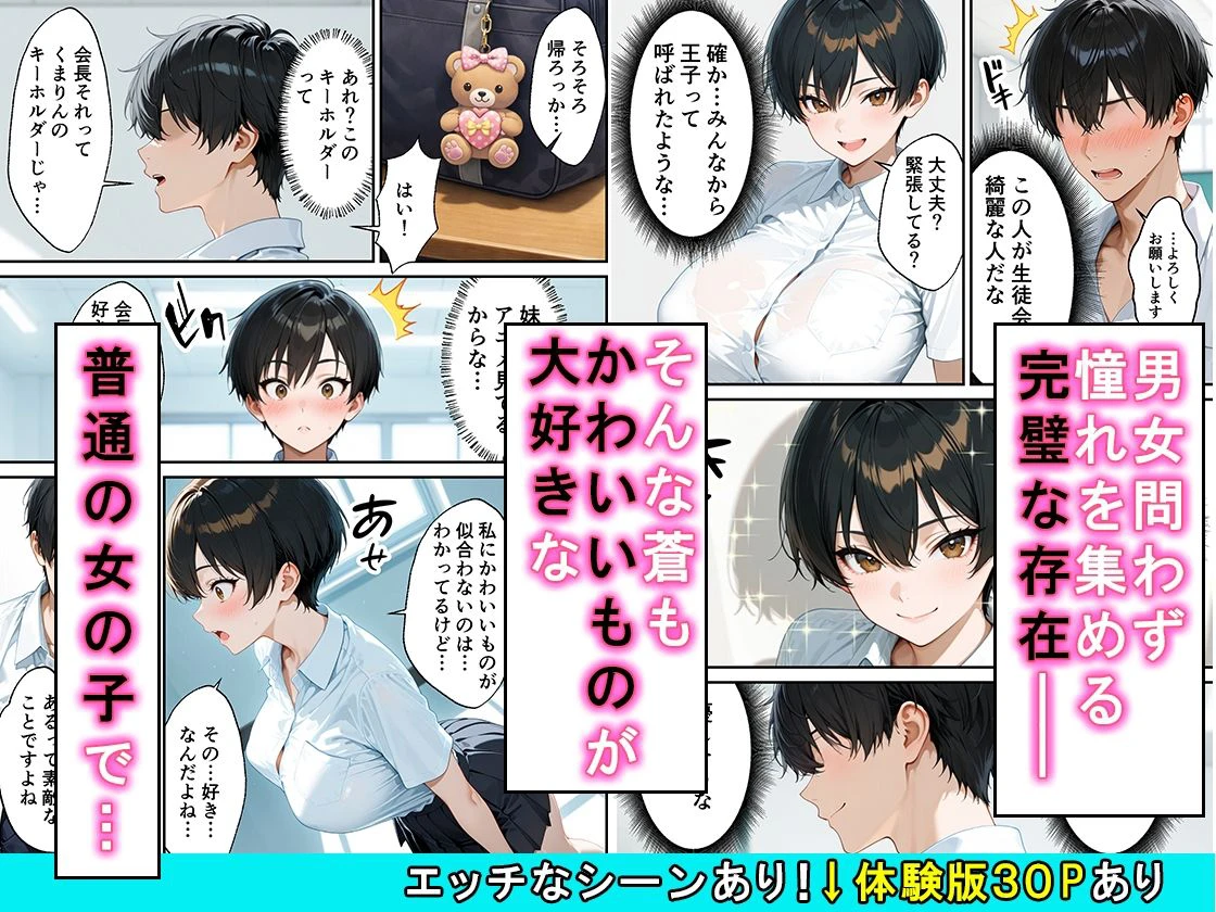 女の子扱いされたい王子様な生徒会長があまあま中出しセックスでメスになる話 3ページ