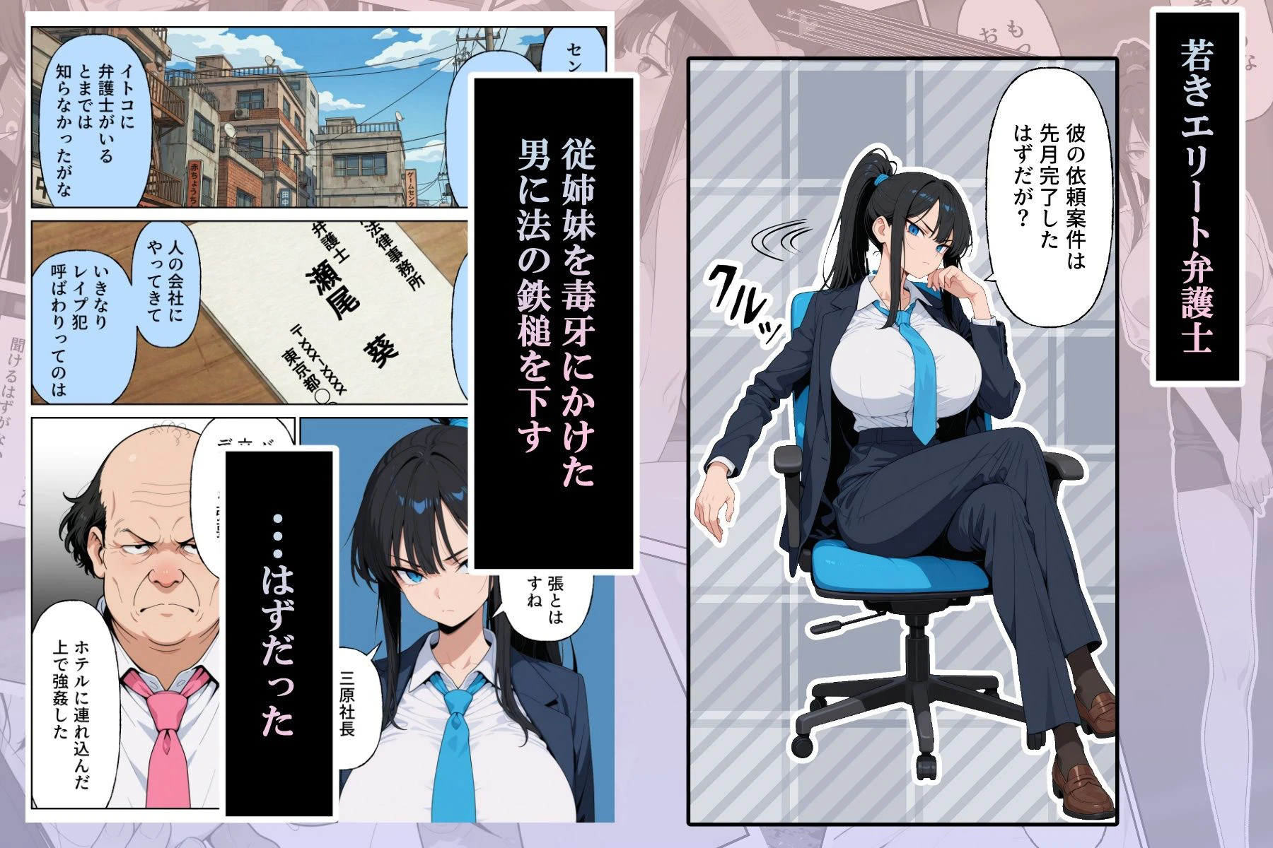 性犯罪者と戦う女弁護士 自分がハメられてメス堕ち人生終了 3ページ