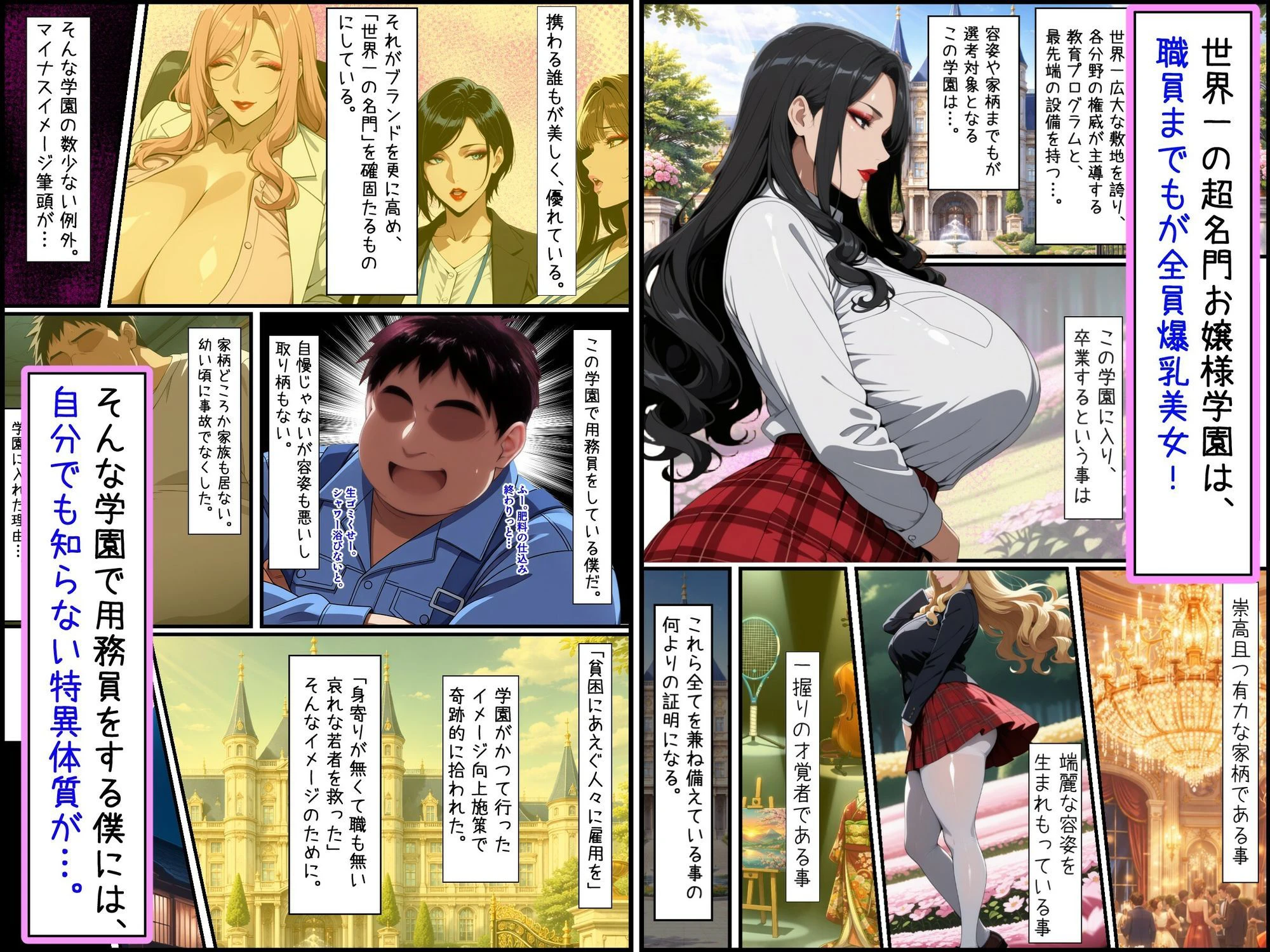 爆乳お嬢様もドスケベ熟女も特異体質で更生させる！学園長も先生もメイドも学園生も完堕ちさせてラブラブする話 2ページ