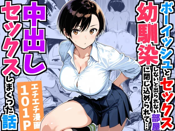 ボーイッシュ幼馴染と「セックスしないと出られない部屋」に閉じ込められて…中出しセックスしまくった話 エロ漫画 無料
