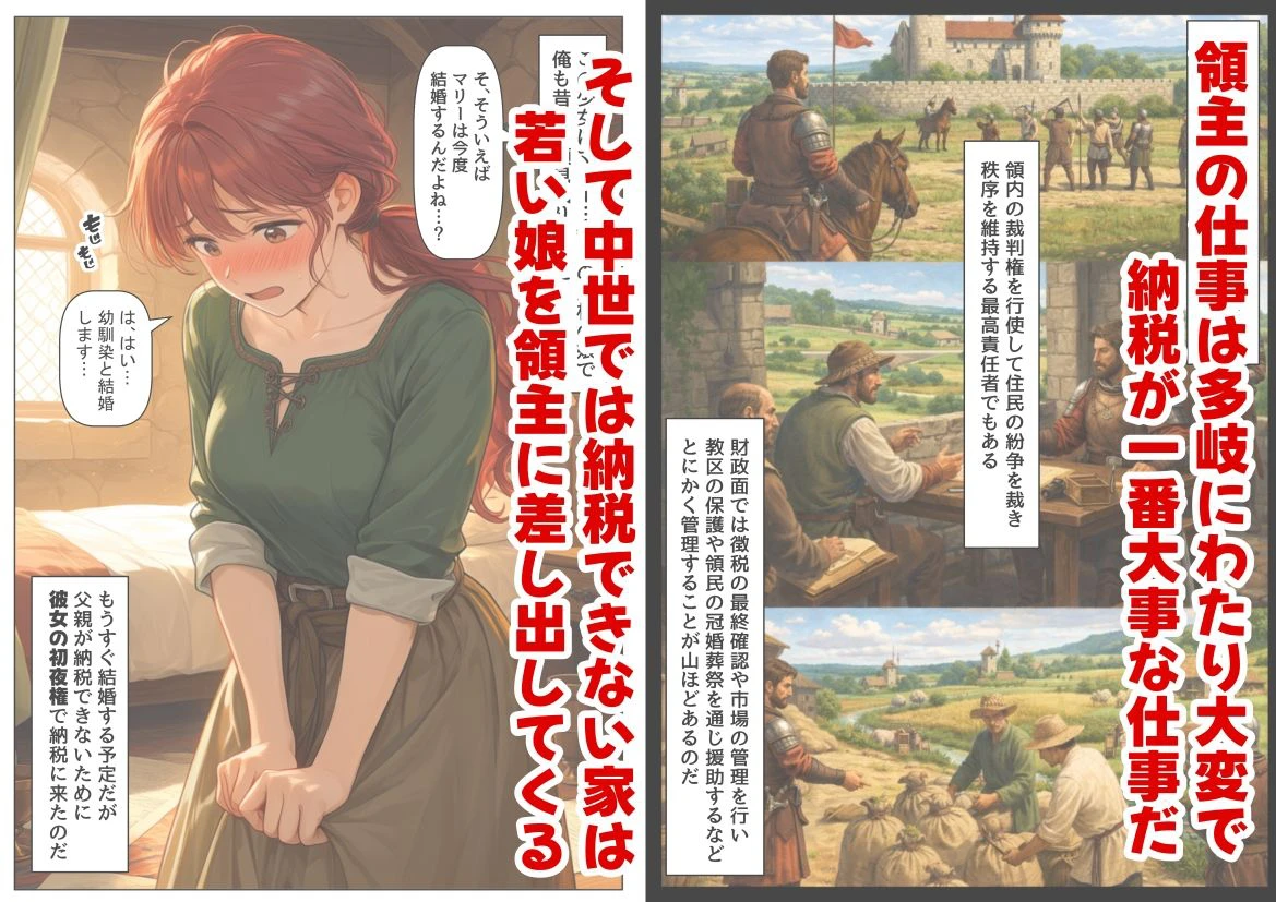 中世領主に転生した俺は、【初夜権】で処女を抱きまくる 4ページ