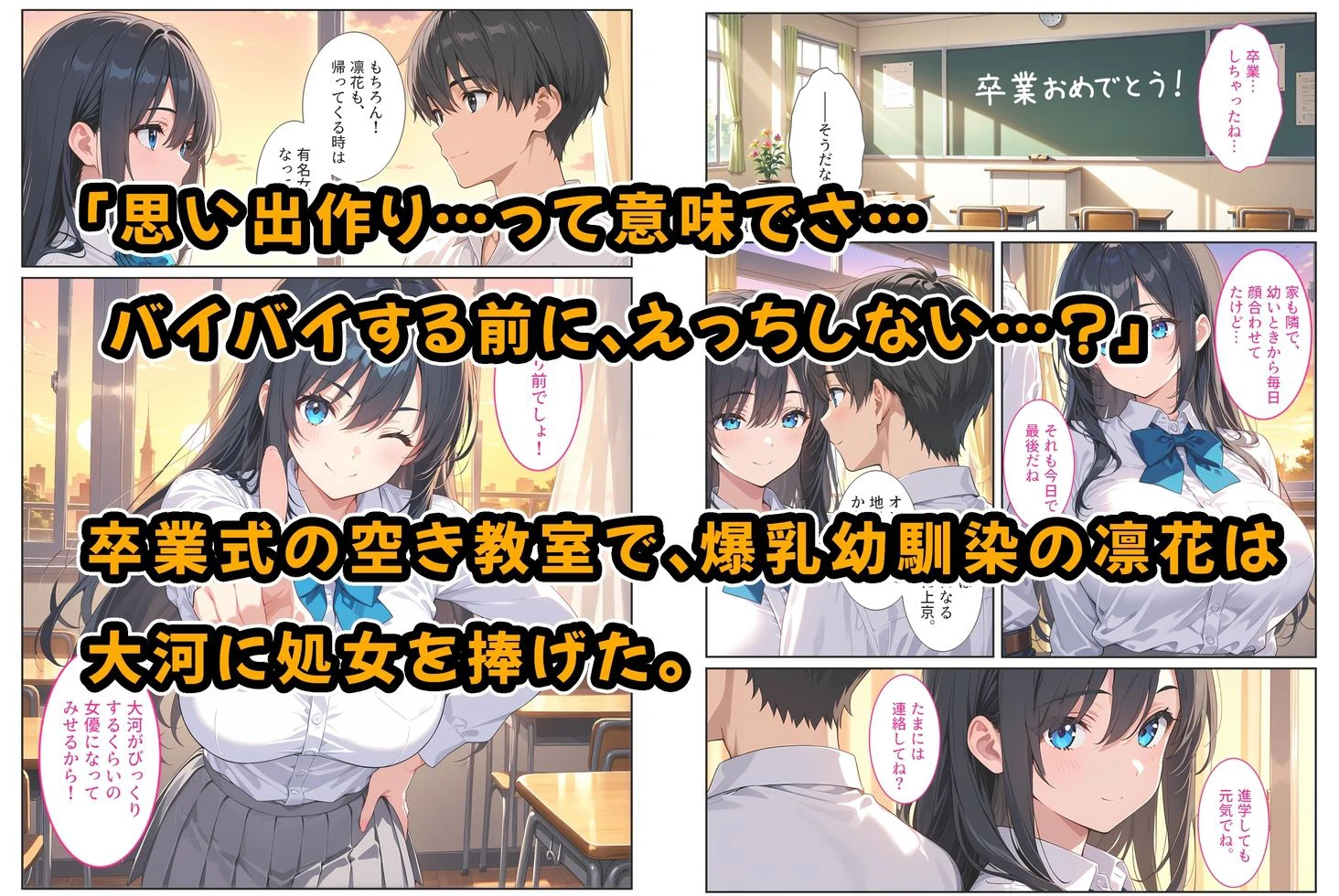 卒業式に処女をくれた爆乳幼馴染がAV女優になっていたので俺の愛とセックスで取り戻す！ 2ページ