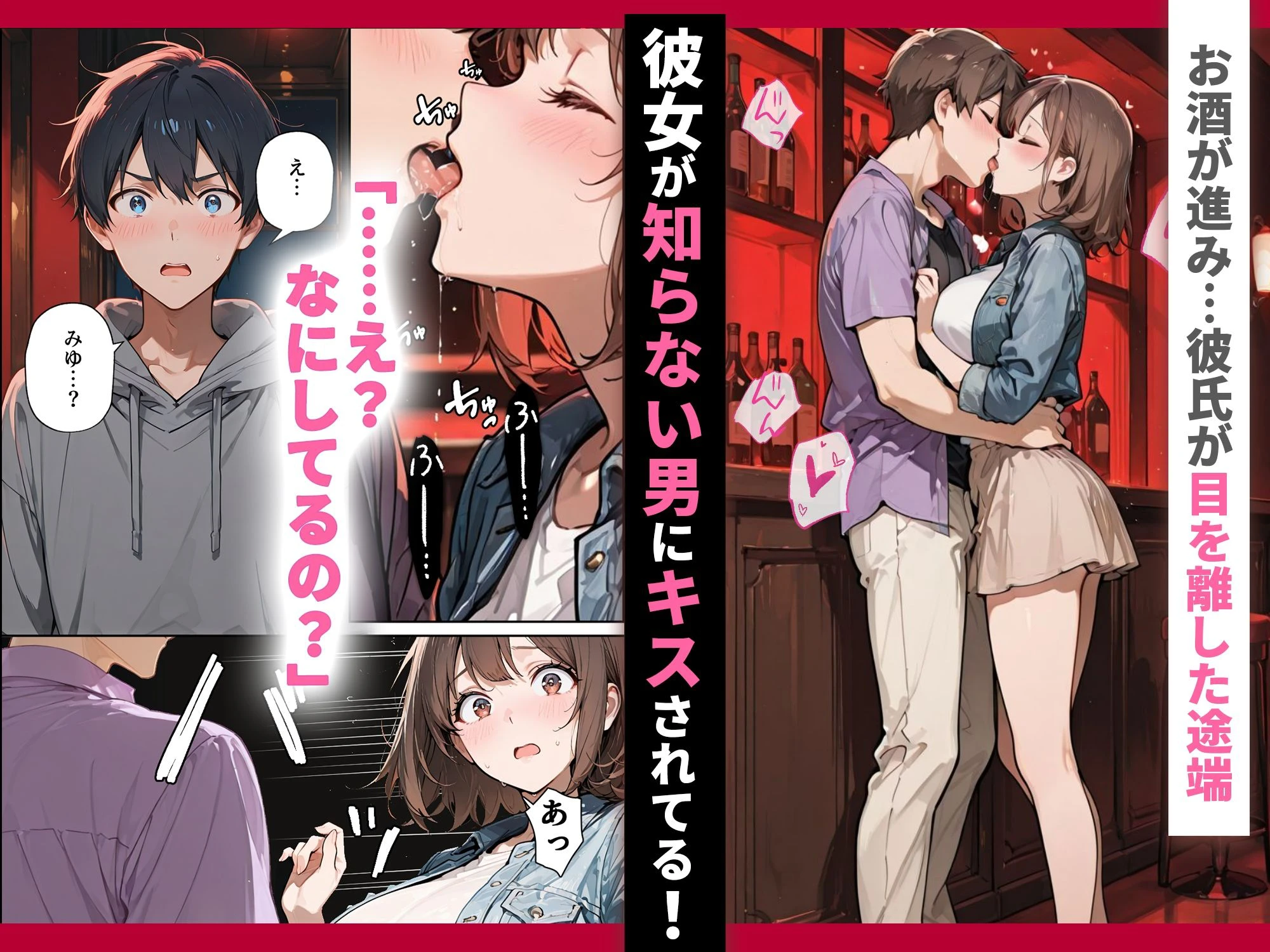 ハプニングバーでマンネリカップルが寝取られ乱交セックスされ、彼氏の前で他人チンポにメス堕ちする話 5ページ