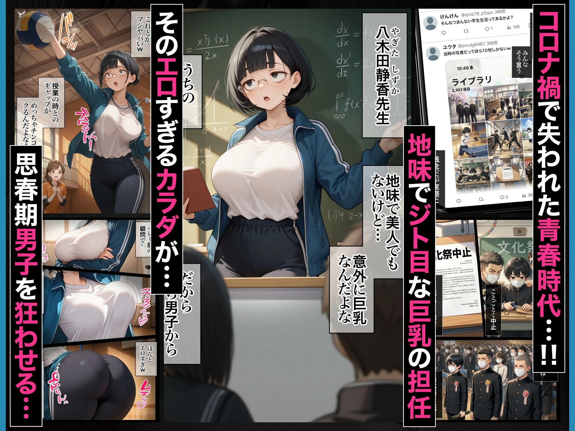 ジト目で地味な巨乳の担任を孕ませたい 担当科目:数学 バレー部顧問 独身 愛称:シズちゃん・ヤギT(30歳) 5ページ