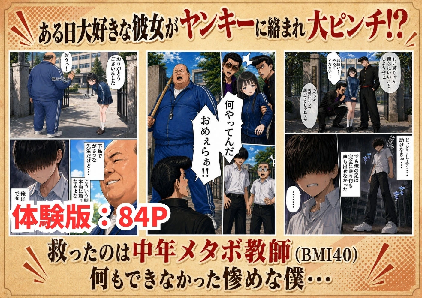 【昭和編】想いを寄せていたクラスメイトが中年メタボ教師（BMI40）と肉体関係だった件 4ページ