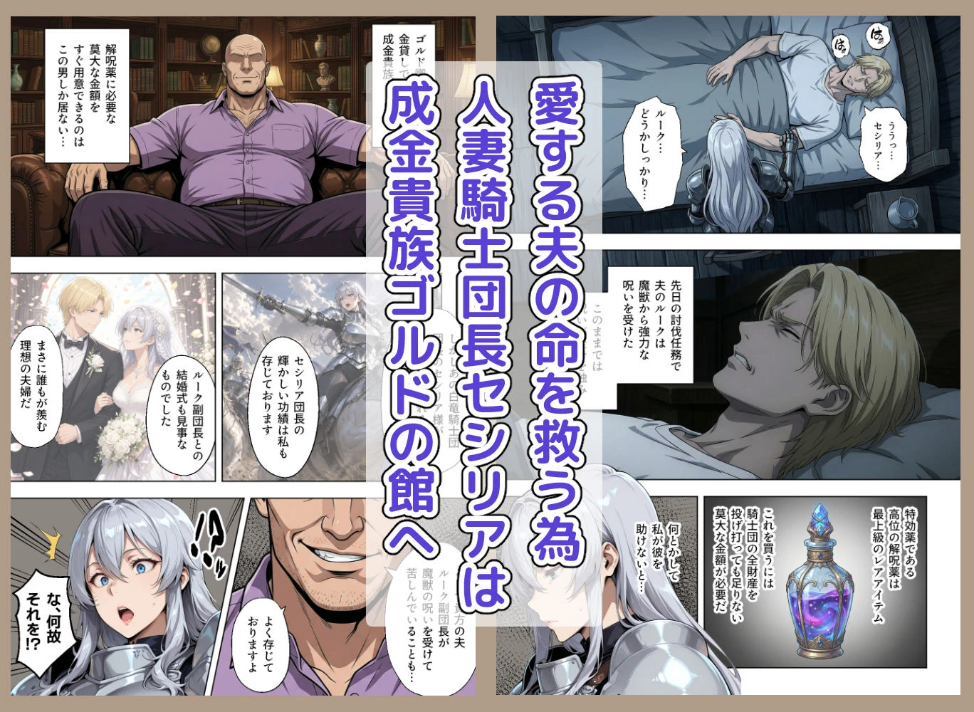 絶対服従契約〜気高き人妻騎士団長が成金おっさん貴族に性教育されてメス堕ちする話 2ページ