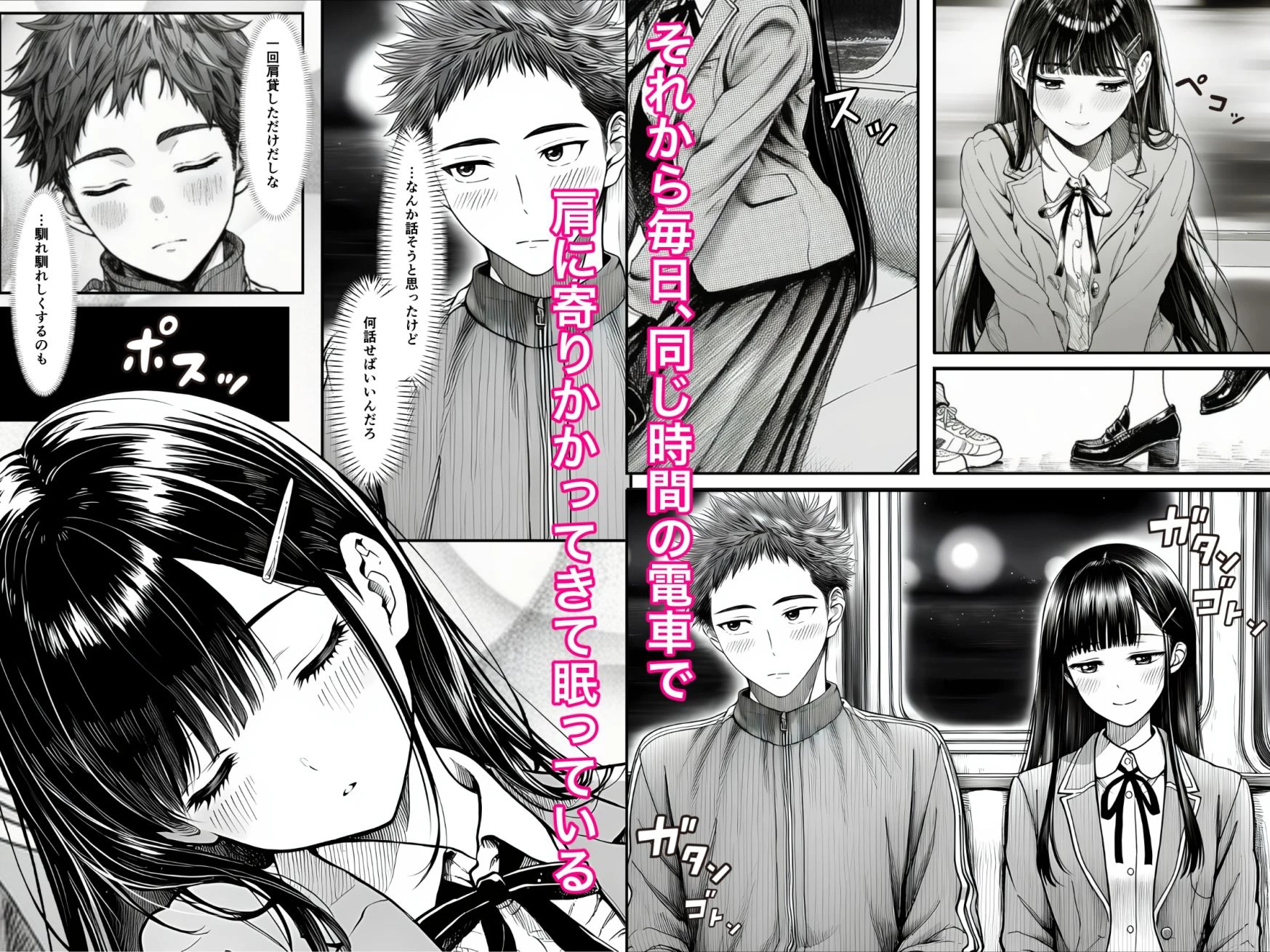 電車で何度も肩にもたれかかってくる女の子と、子作りセックスしてしまった 3ページ