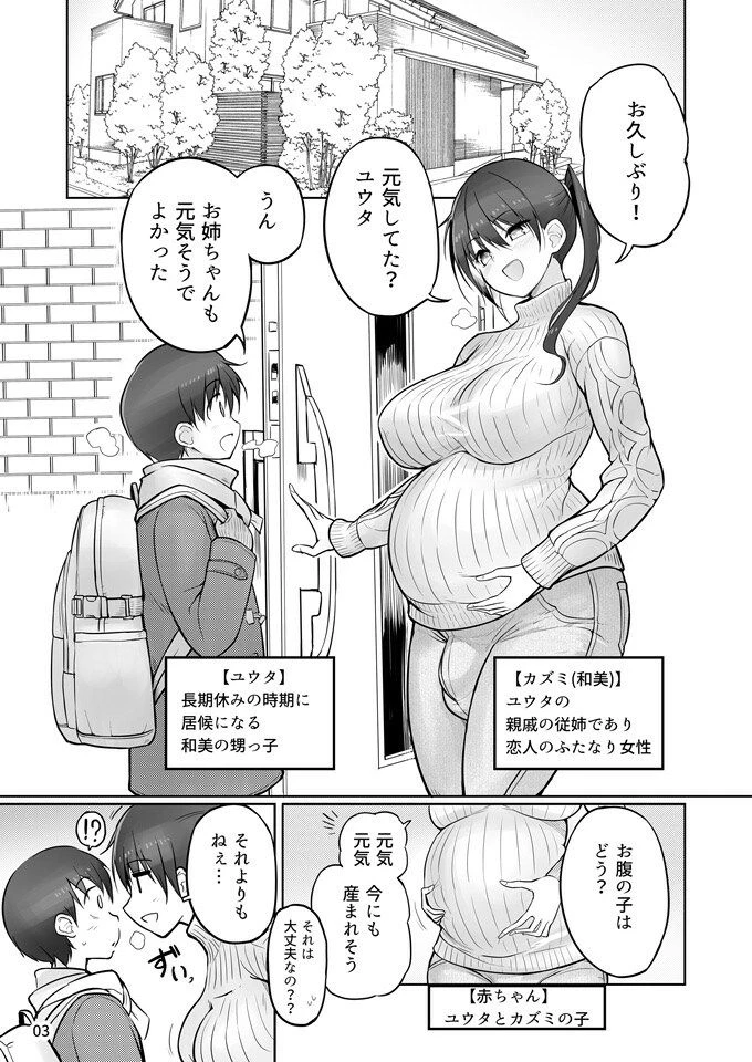 ふたなりおねえちゃん精液風呂出産せっくす 2ページ
