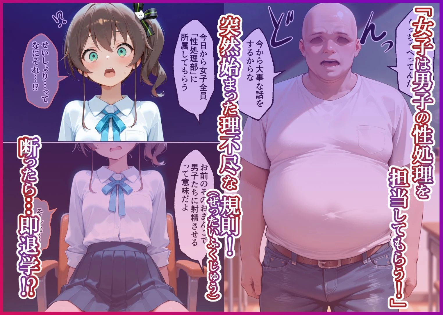 S○Xしないと即退学？ 今日から全員強●性処理部（はーと）中出しでご奉仕ポイント大量GET快楽堕ち凌●学園  Vチューバー編 2ページ