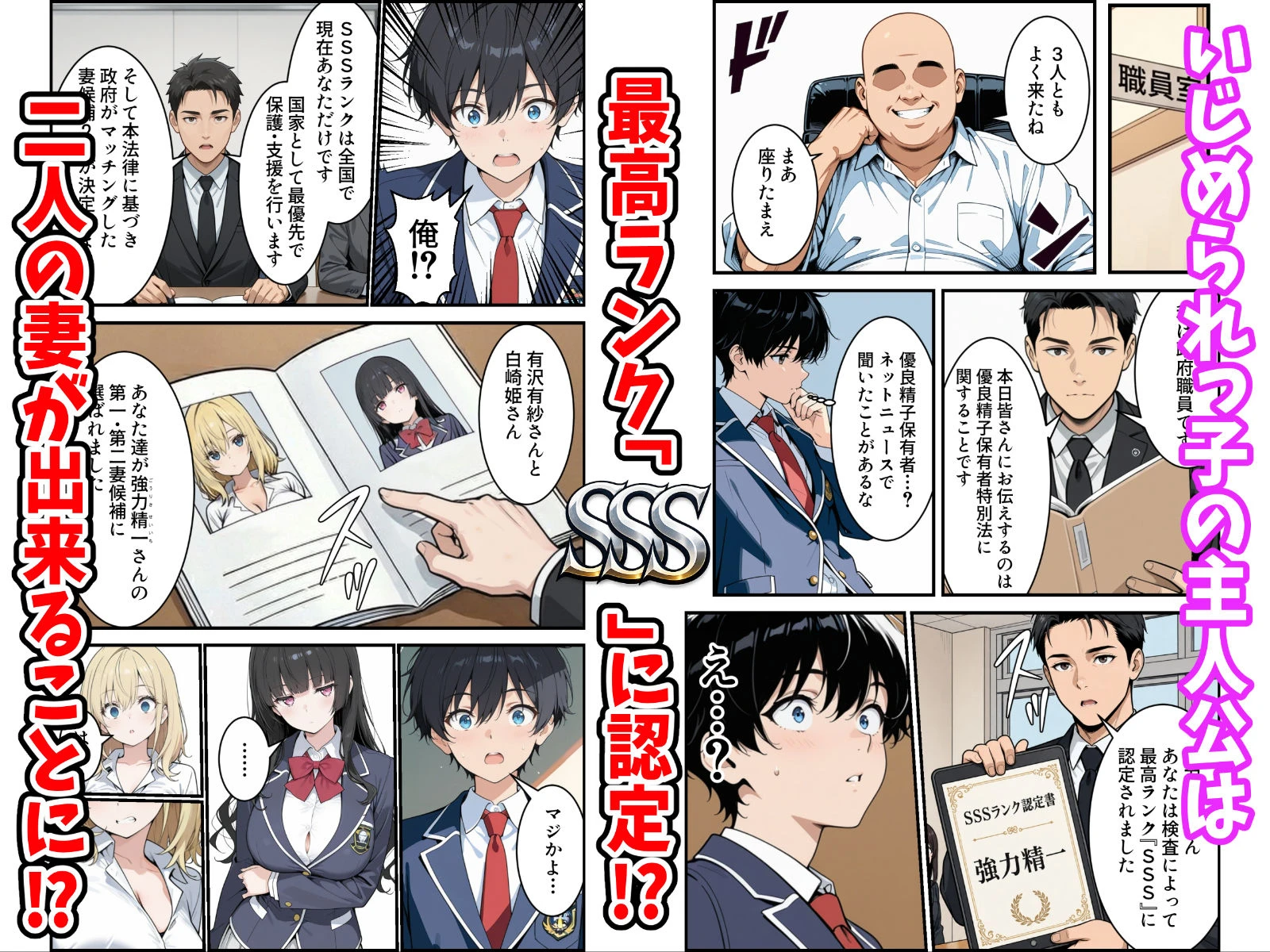 陰キャの俺がSSSランク優良精子保有者に選ばれたのでハーレム王になる話 〜いじめられっ子逆転劇〜 3ページ