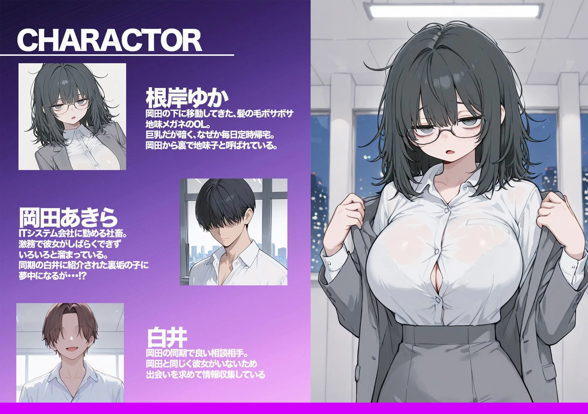 地味ブスな爆乳後輩は実は人気裏垢配信者！？俺専用になり社内でハメ倒した話 2ページ