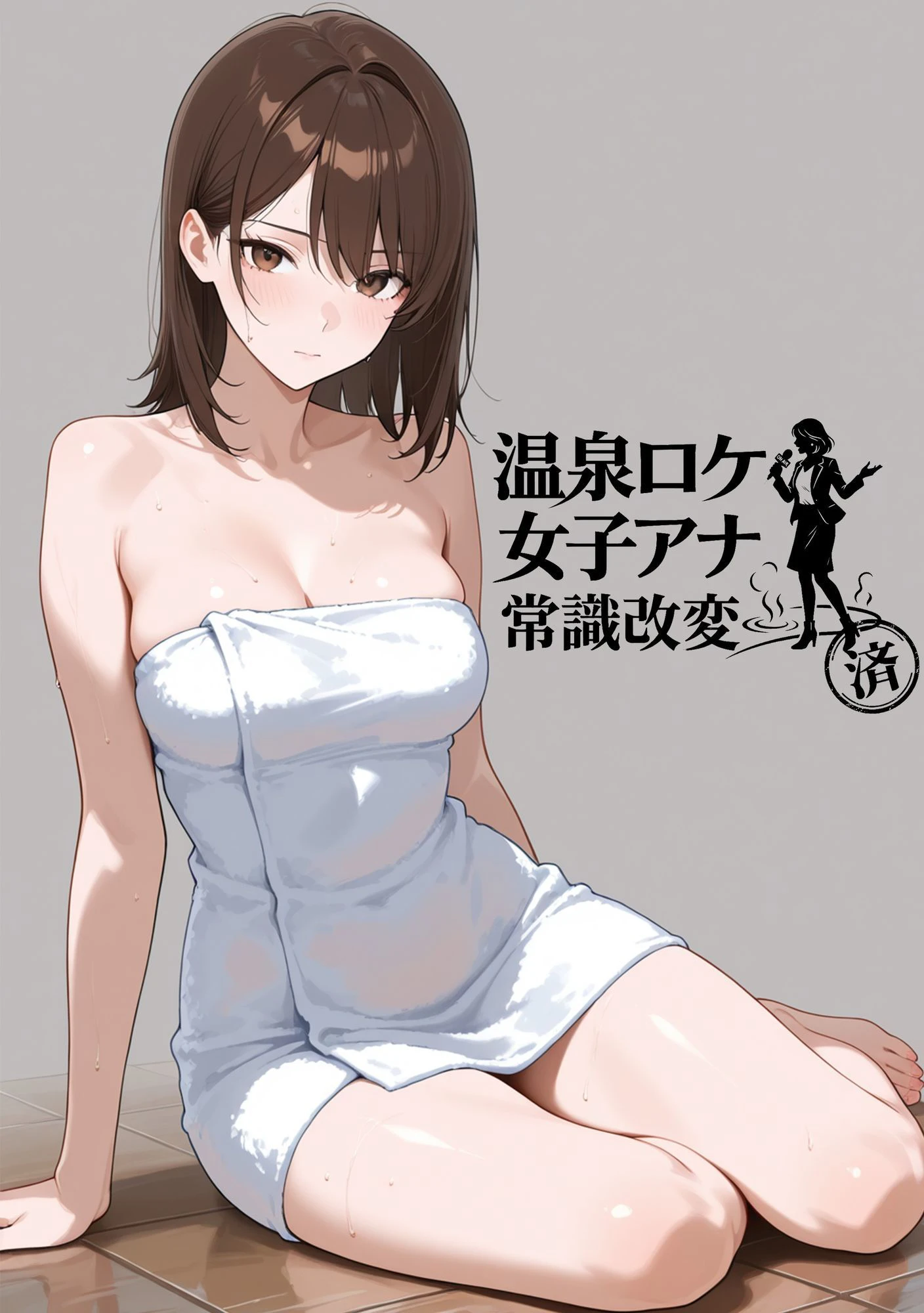 温泉ロケ、女子アナ、常識改変済。〜汗だくセックスマッサージ〜 2ページ