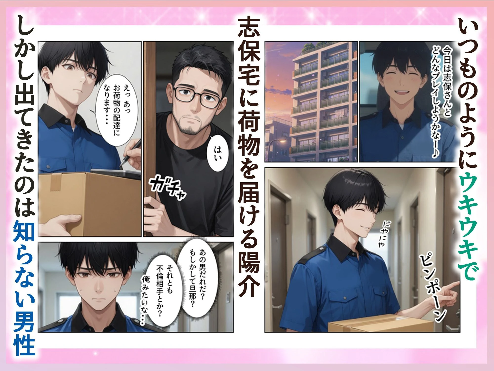 配達先の人妻がめちゃめちゃエロ過ぎて訪問の度に絞られてます 8ページ