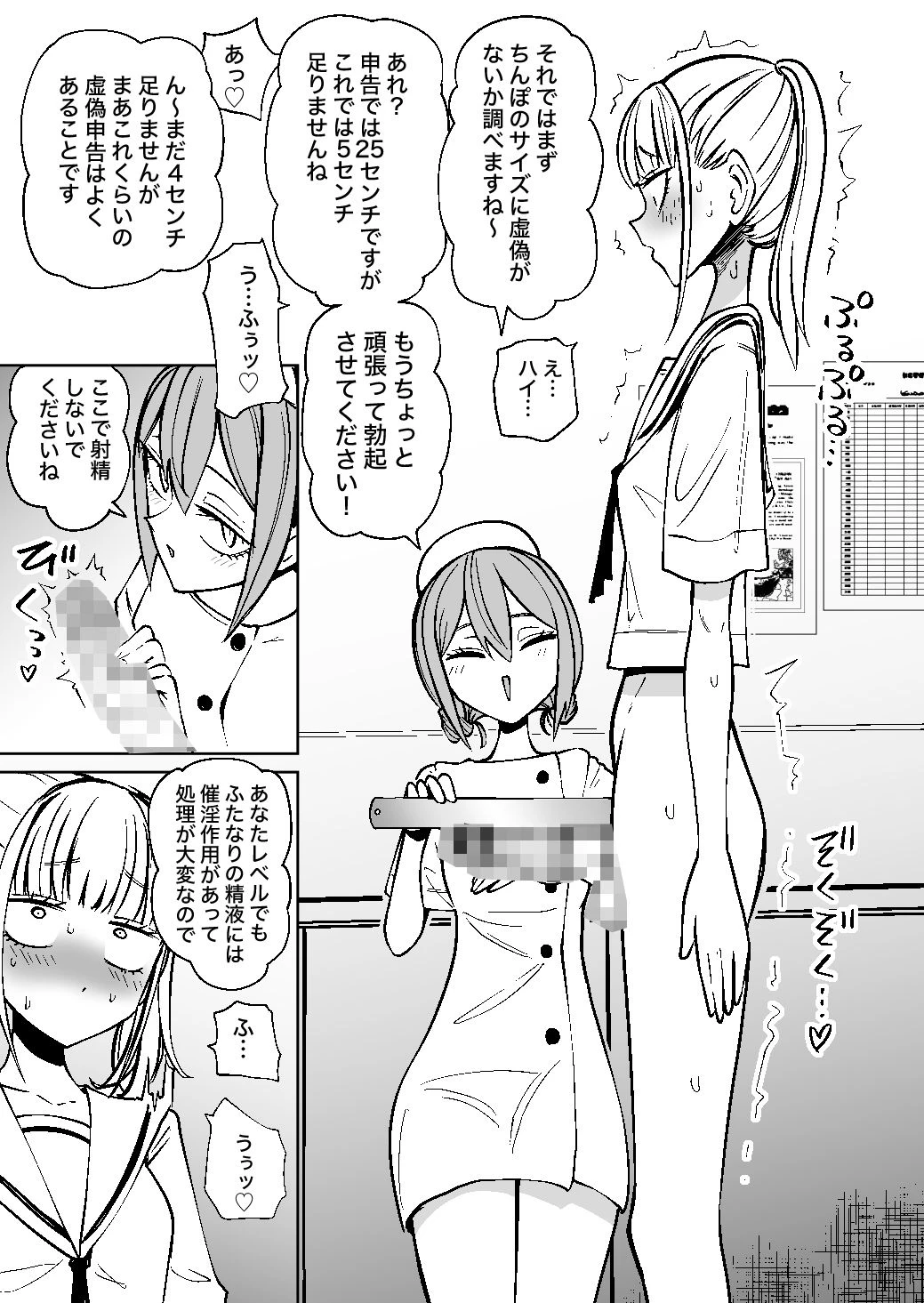 ふたなり管理局でちんぽの嘘が全部バレました 3ページ