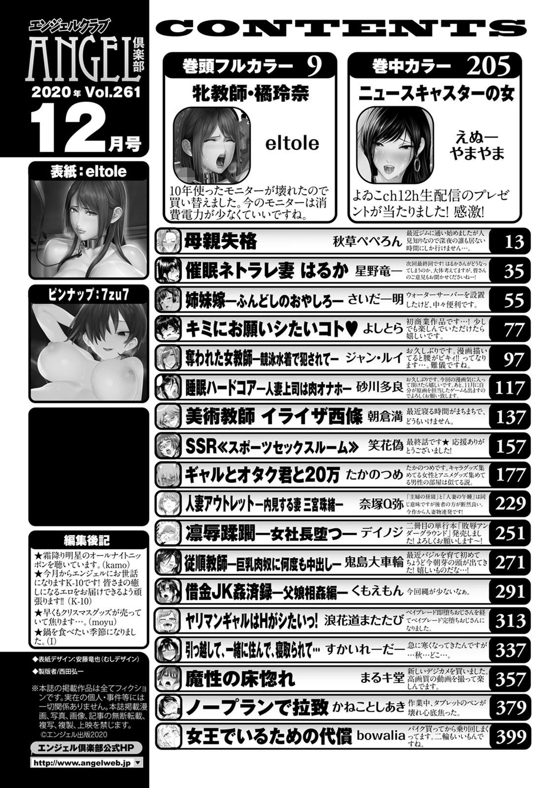 ANGEL倶楽部 2020年12月号 3ページ