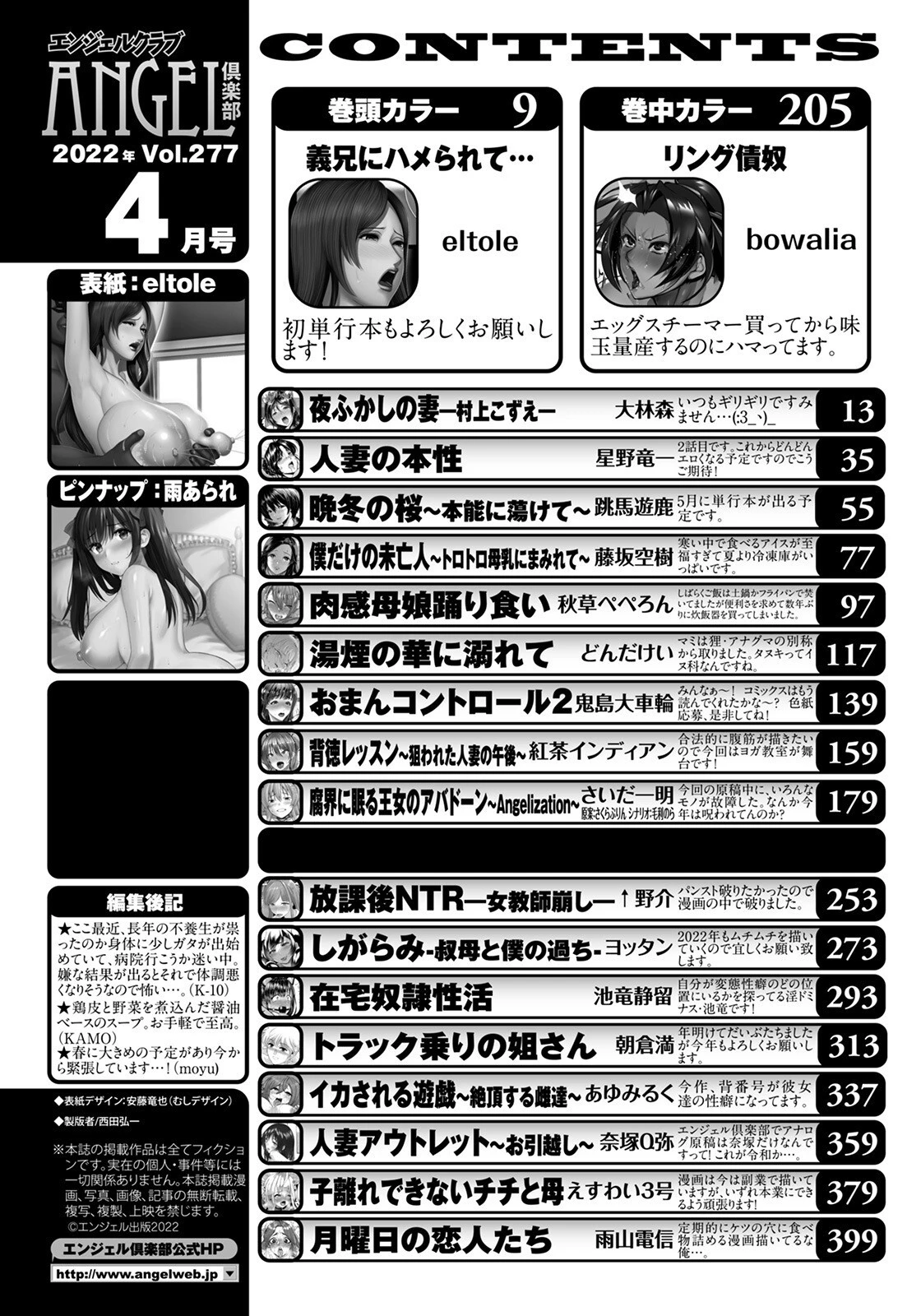 ANGEL倶楽部 2022年4月号 2ページ