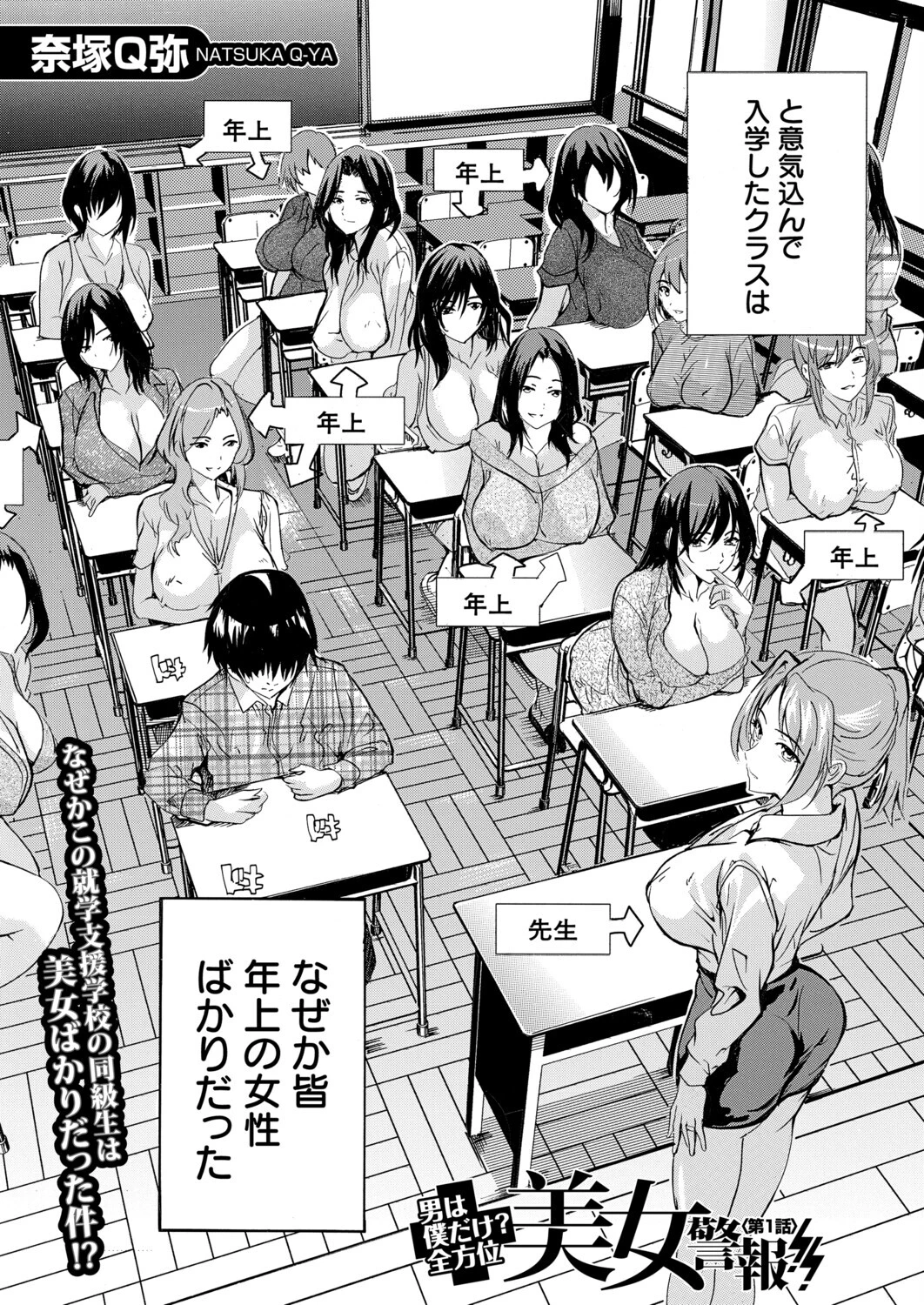 男は僕だけ！？全方位美女警報！！（単話） 3ページ