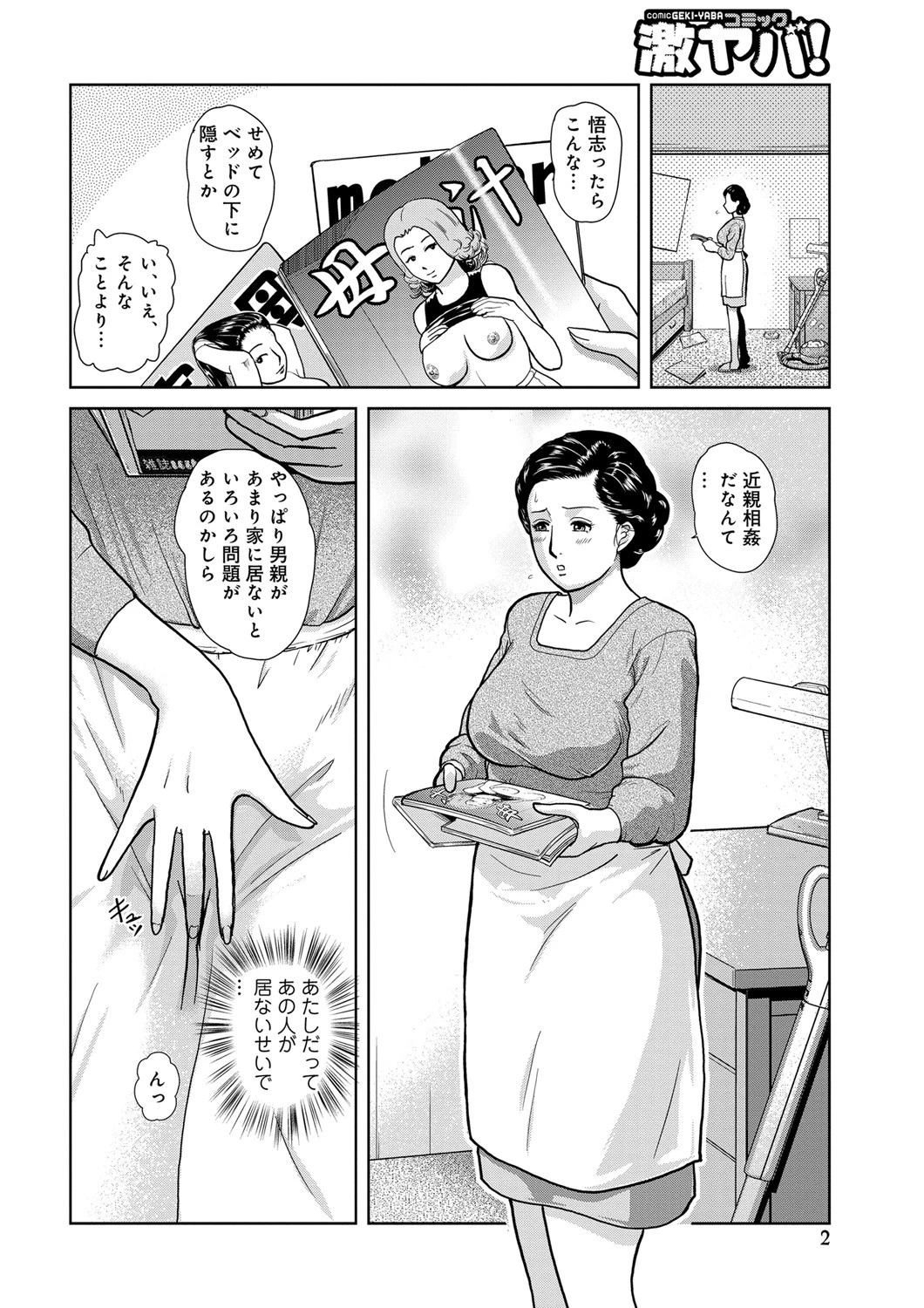 息子の怒張、母のおなにー、 2ページ