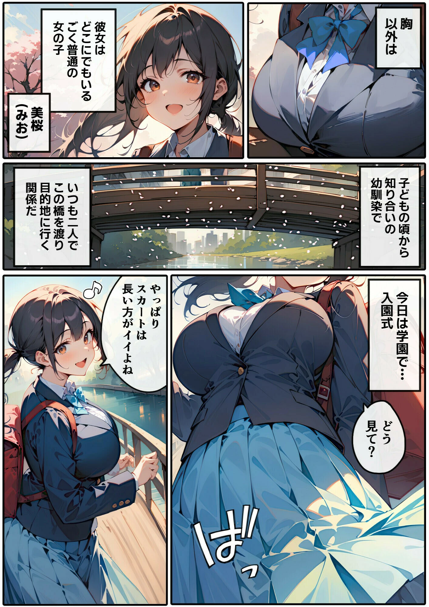 幼なじみの長いスカートが日に日に短くなってしまう話 3ページ