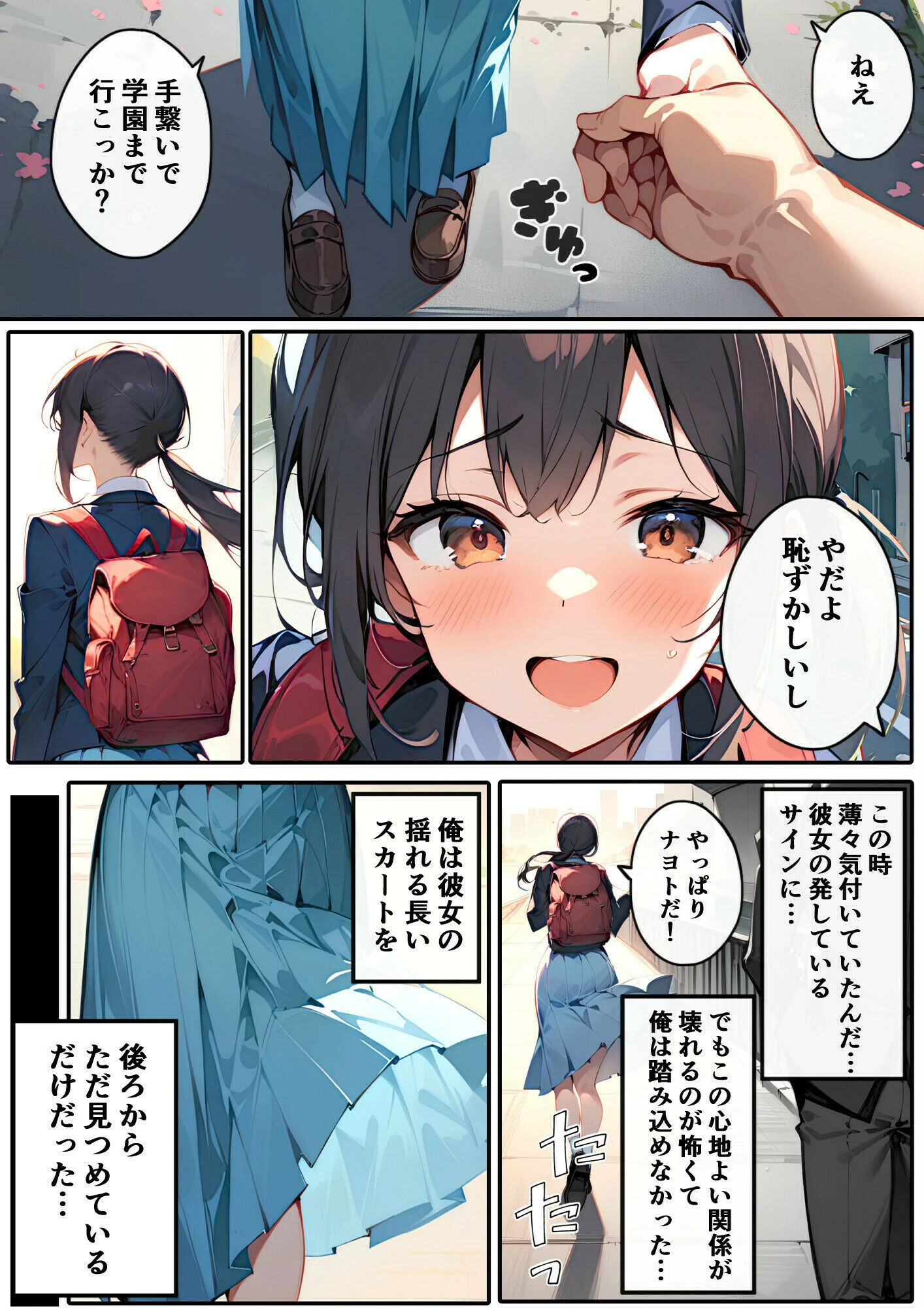 幼なじみの長いスカートが日に日に短くなってしまう話 6ページ