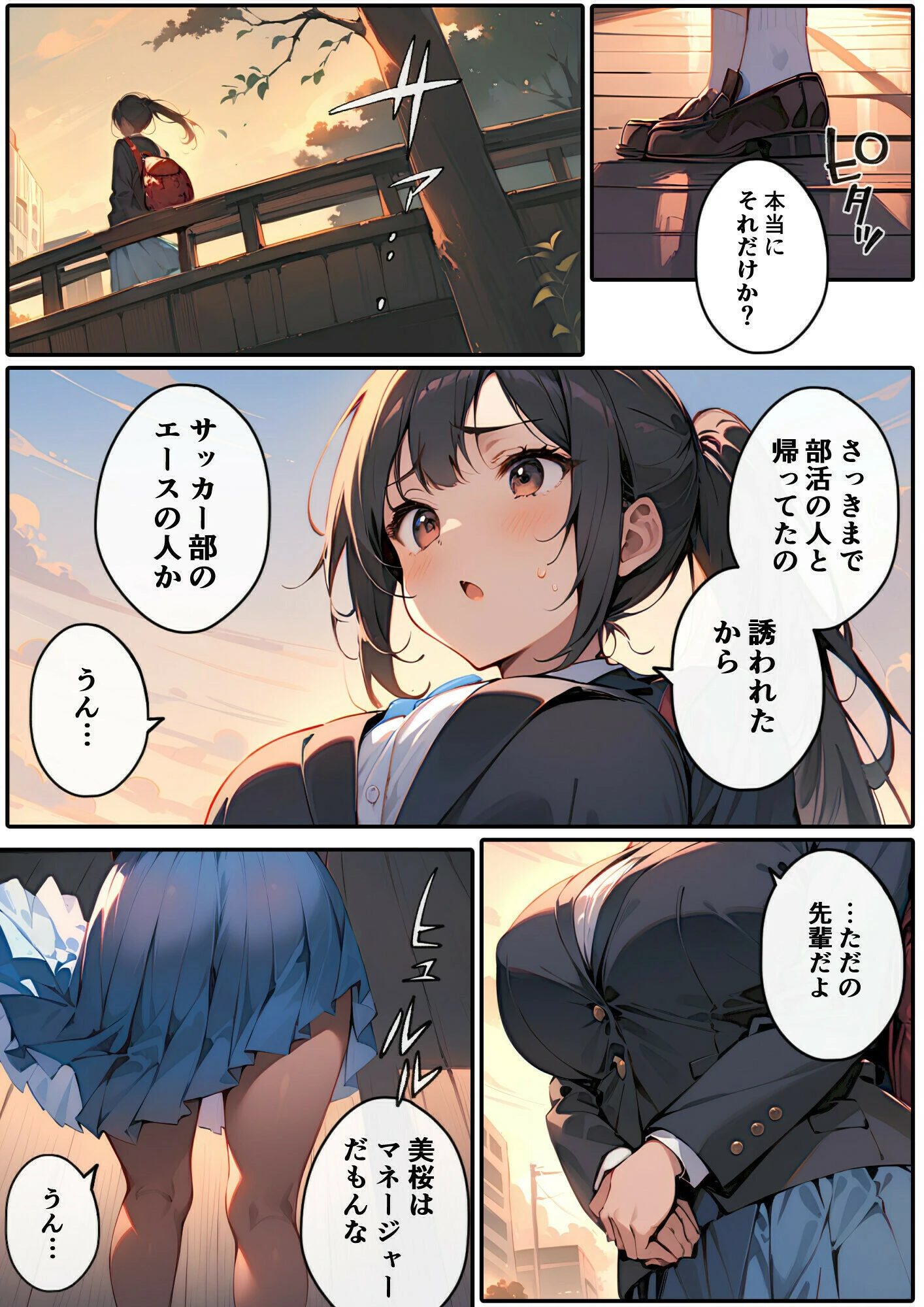 幼なじみの長いスカートが日に日に短くなってしまう話 9ページ