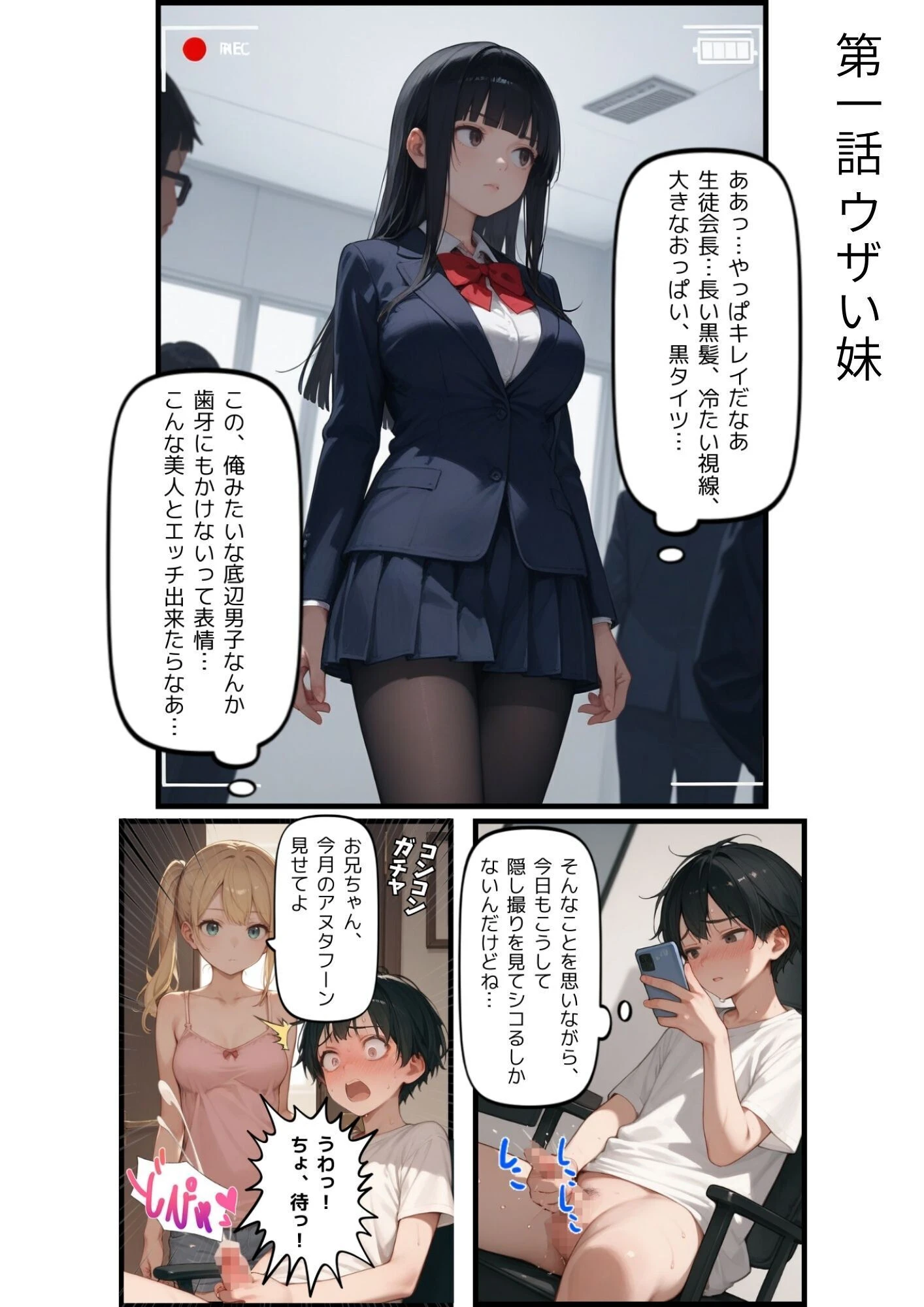 催●アプリでウザい妹と恐怖の生徒会長を支配する話 3ページ