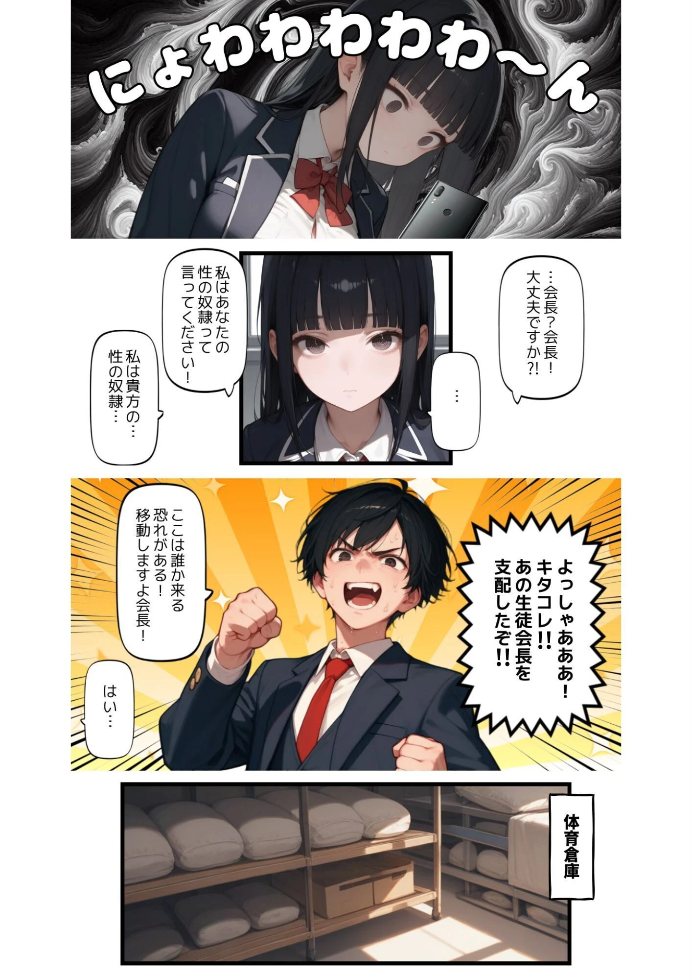 催●アプリでウザい妹と恐怖の生徒会長を支配する話 17ページ