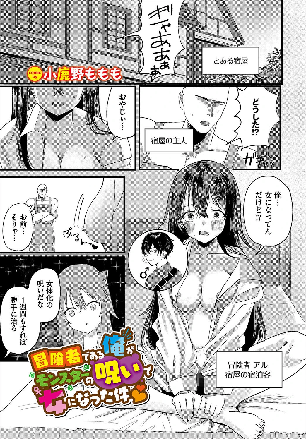 冒険者である俺がモンスターの呪いで女になった件 小鹿野ももも