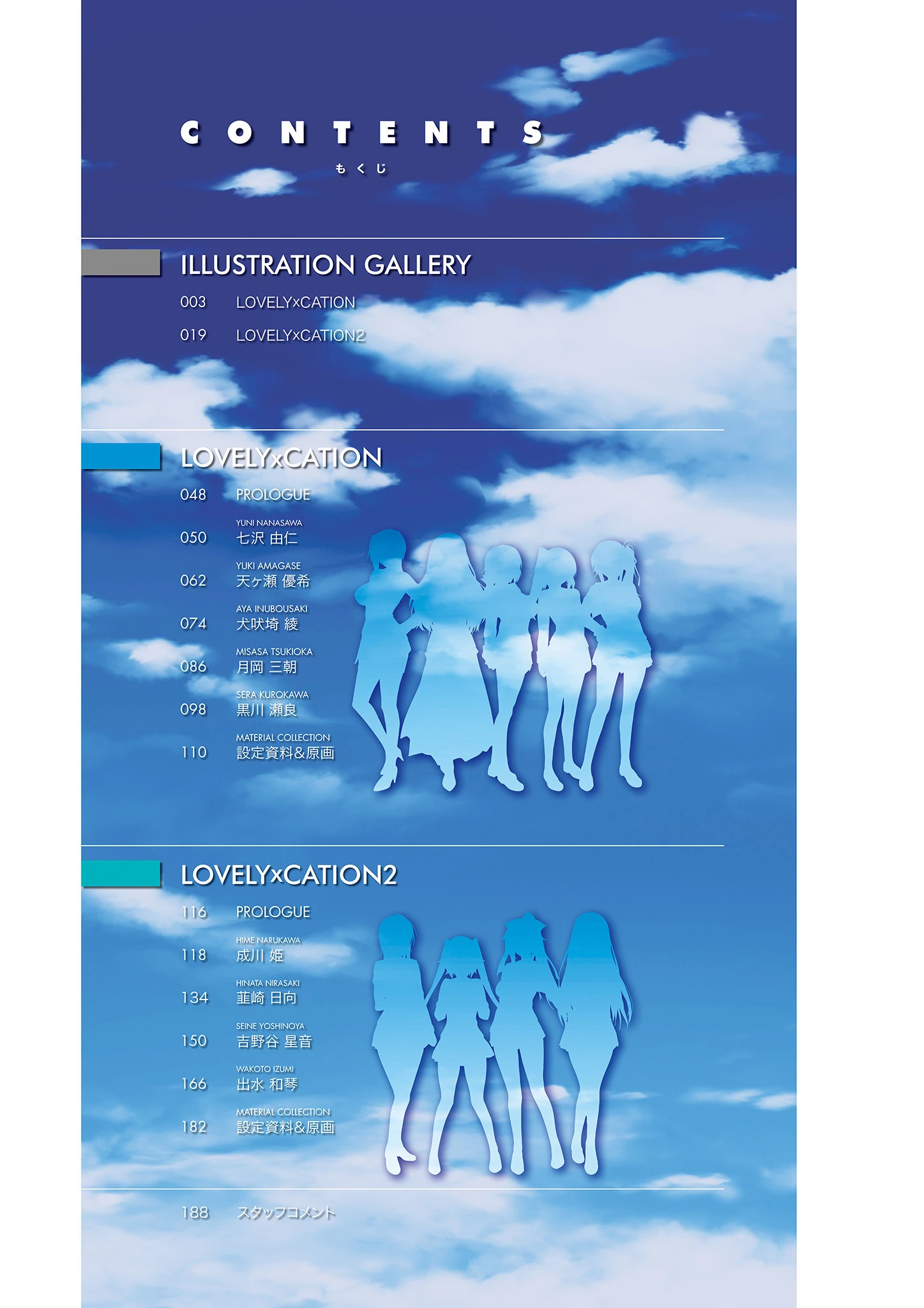 LOVELY×CATION1＆2 ビジュアルファンブック 4ページ