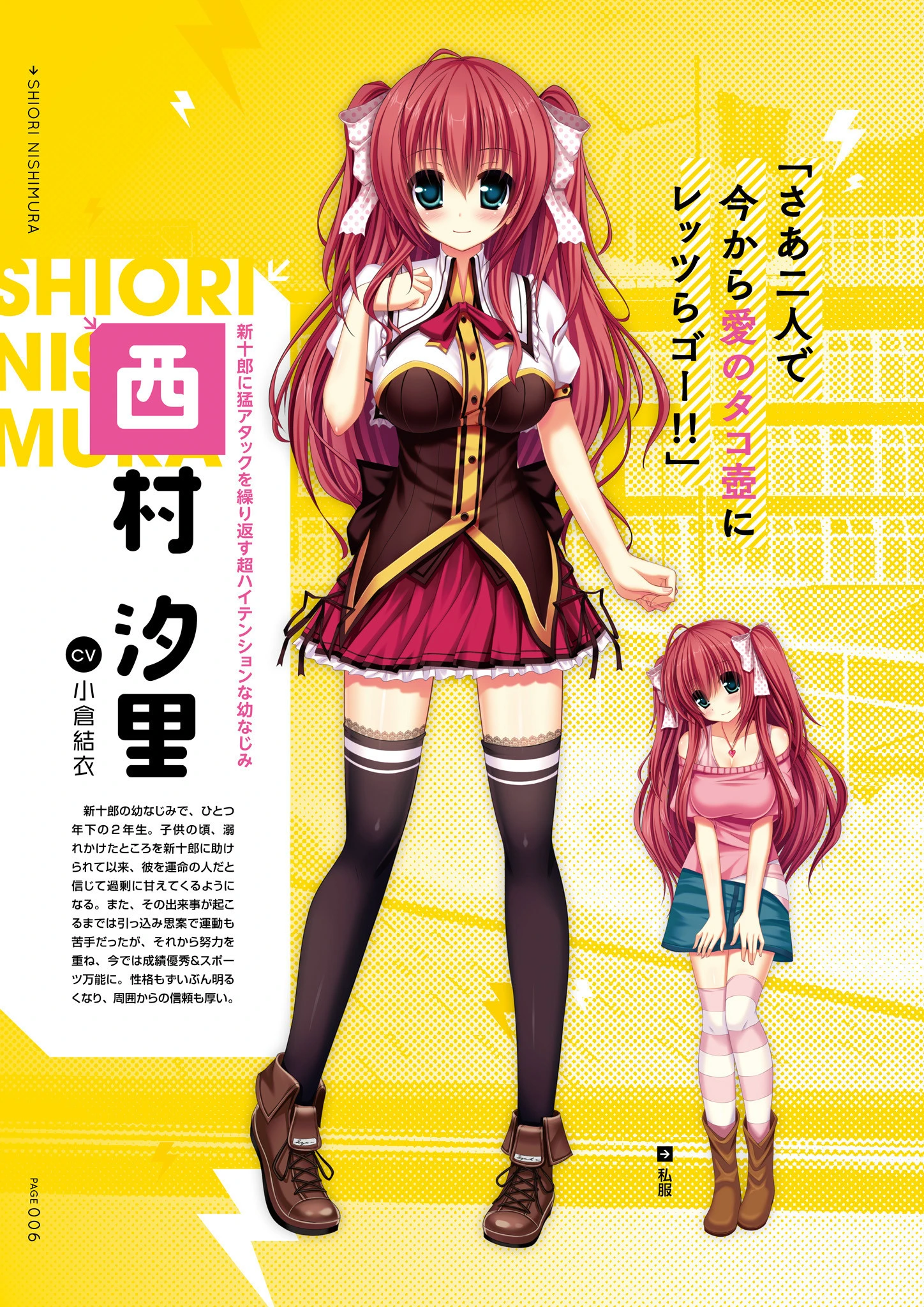 ナマイキデレーション ビジュアルファンブック 8ページ